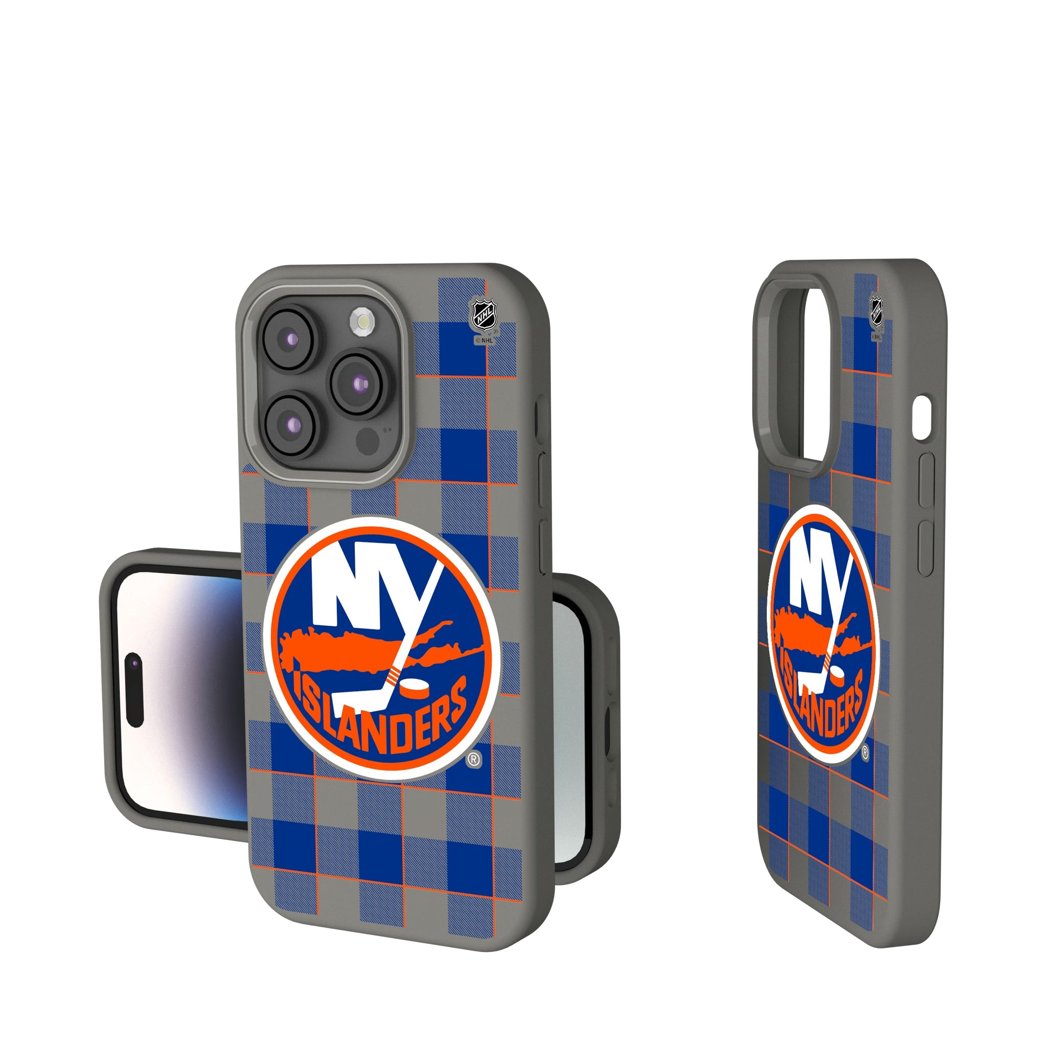 New York Islanders Plaid Soft Touch Phone Case 10