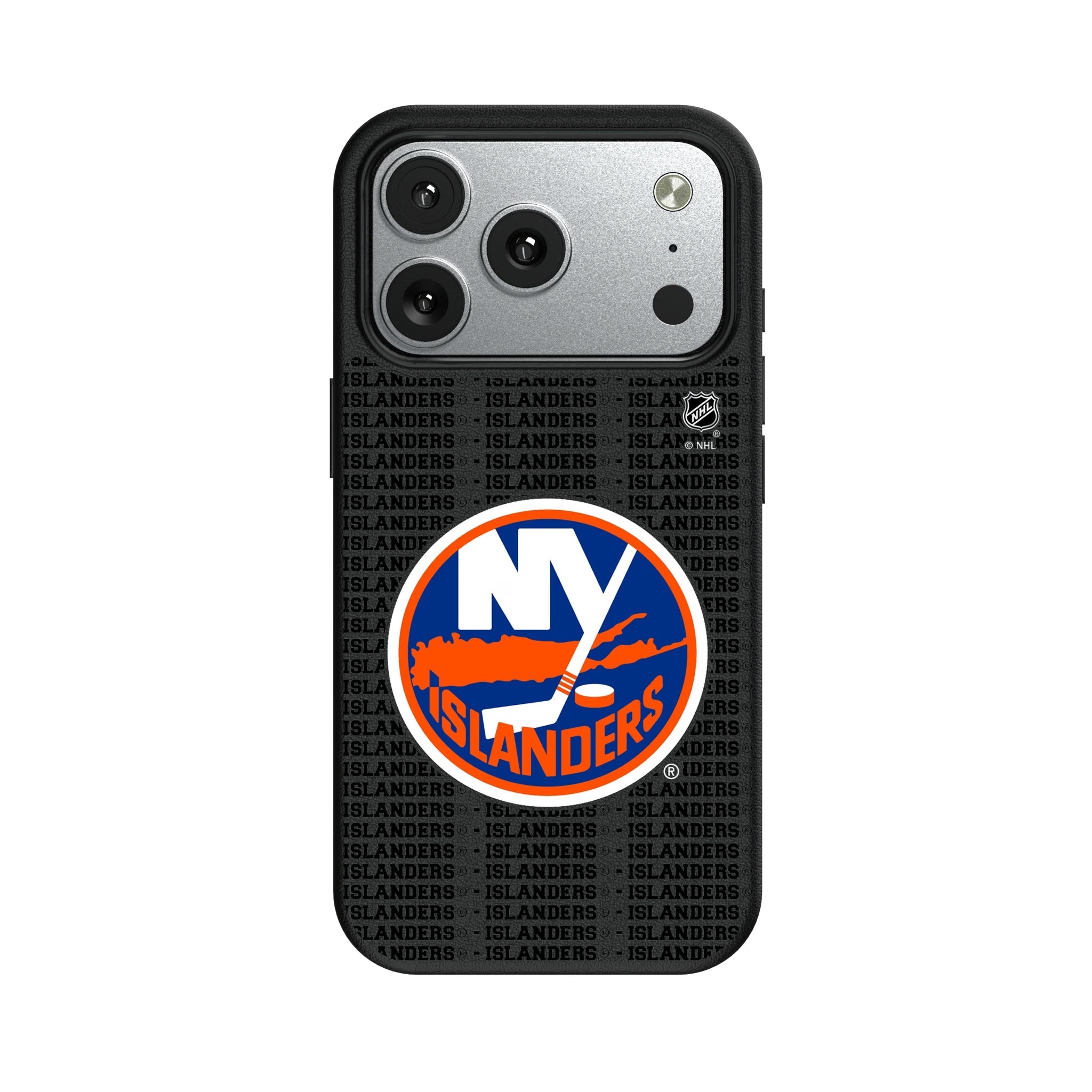 New York Islanders Text Backdrop MagSafe Compatible Phone Case for Apple iPhone 9