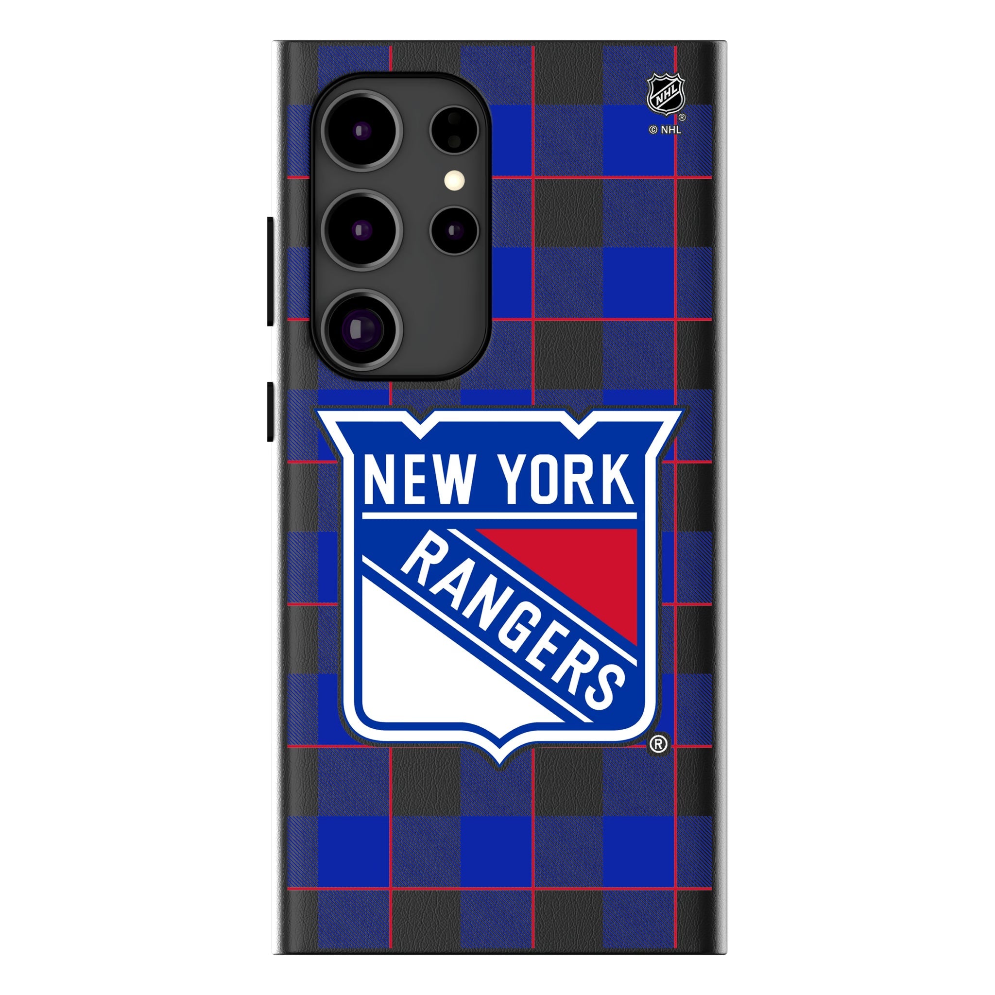 New York Rangers Plaid MagSafe Compatible Phone Case for Samsung Galaxy 14