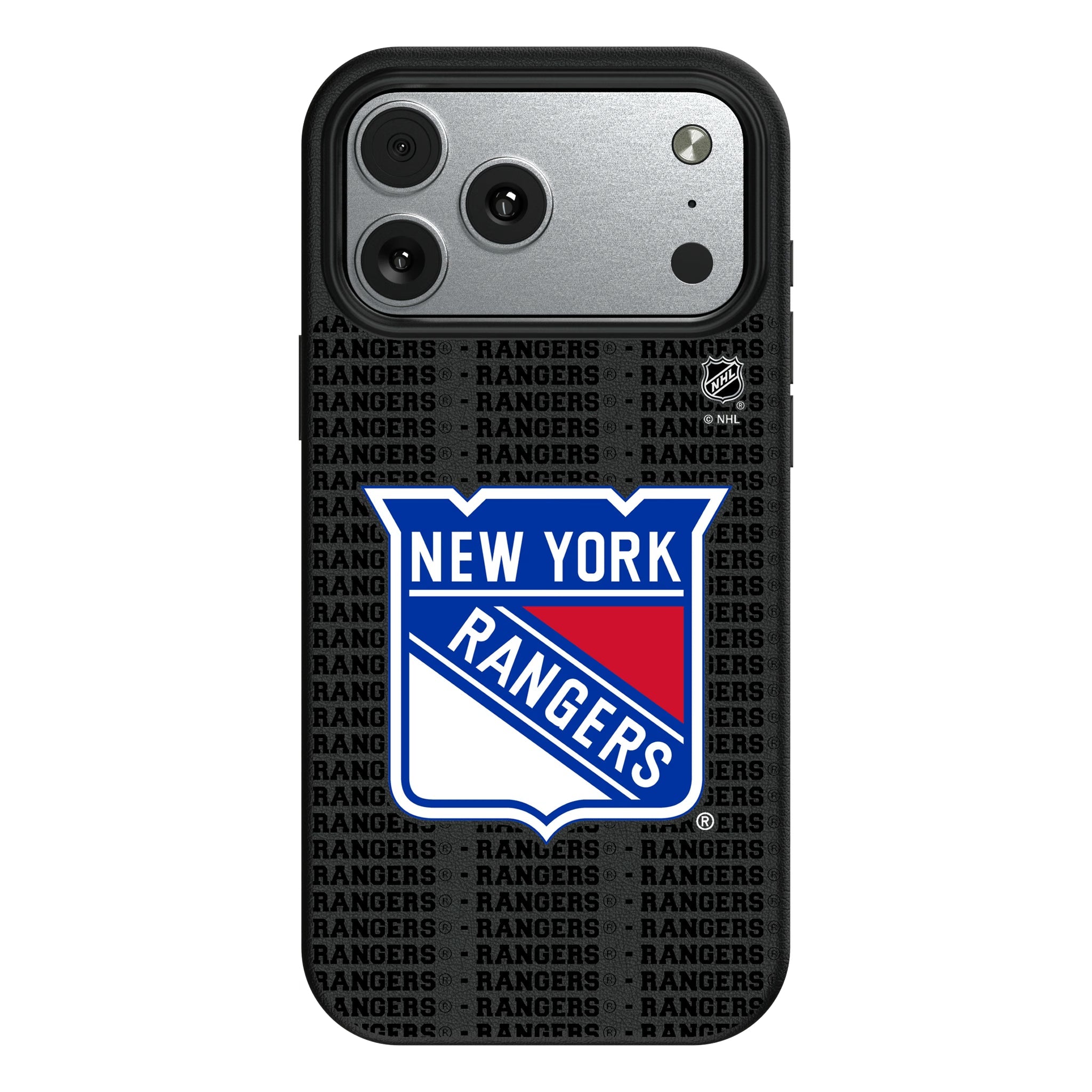 New York Rangers Text Backdrop MagSafe Compatible Phone Case for Apple iPhone 9