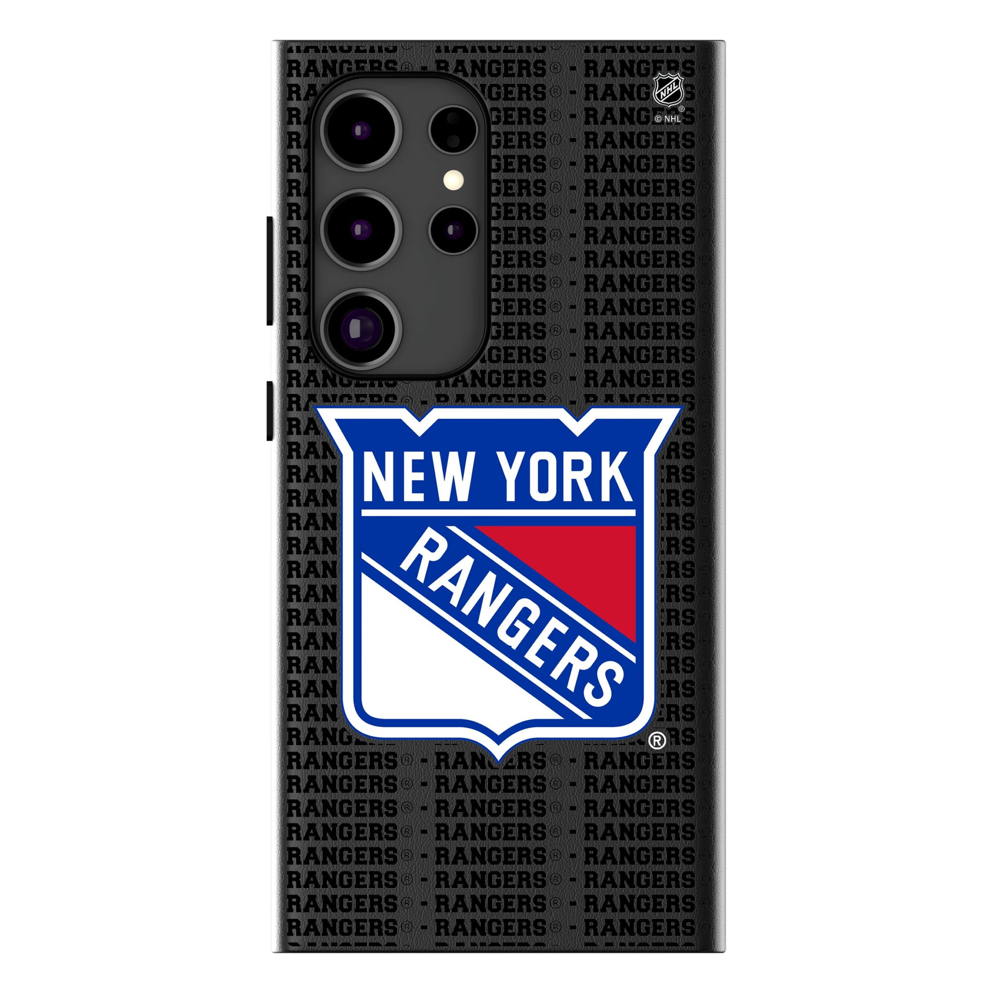 New York Rangers Text Backdrop MagSafe Compatible Phone Case for Samsung Galaxy 10