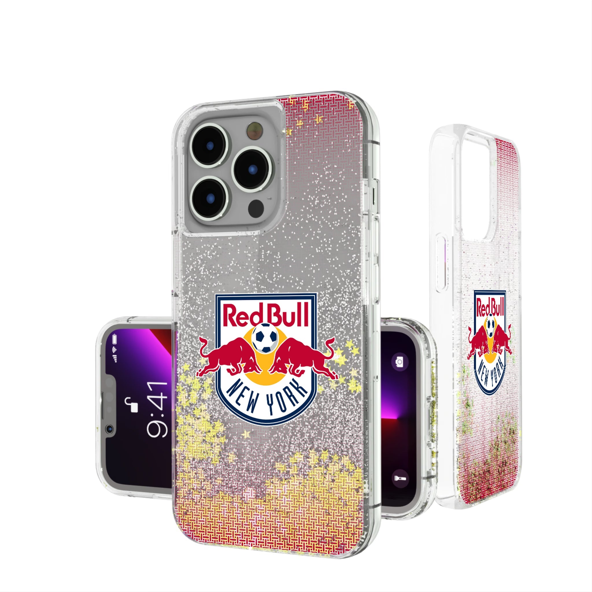 New York Red Bulls  Linen Glitter Phone Case 16