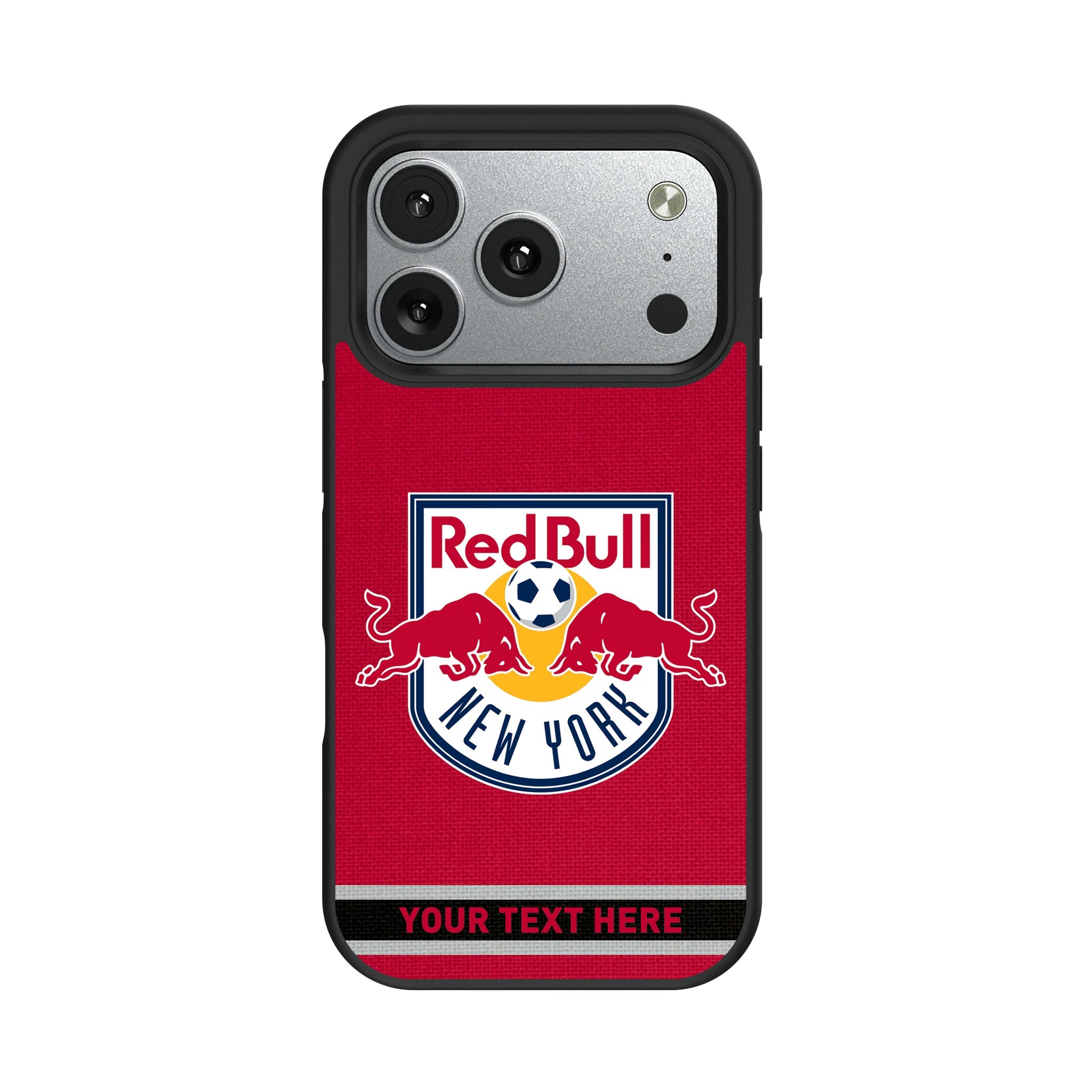 New York Red Bulls Personalized Stripe Bump Phone Case for Apple iPhone 10
