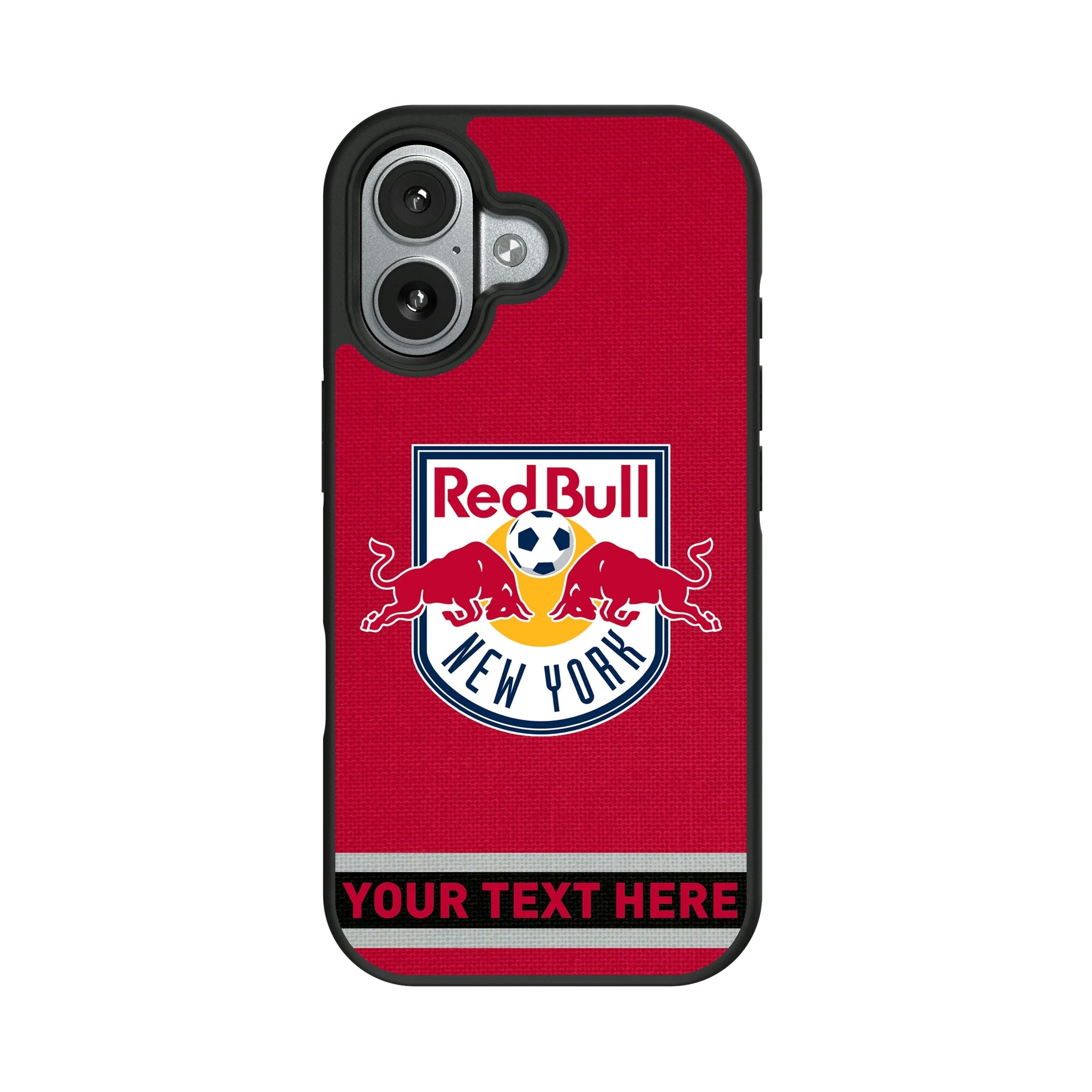 New York Red Bulls Personalized Stripe Bump Phone Case for Apple iPhone 9