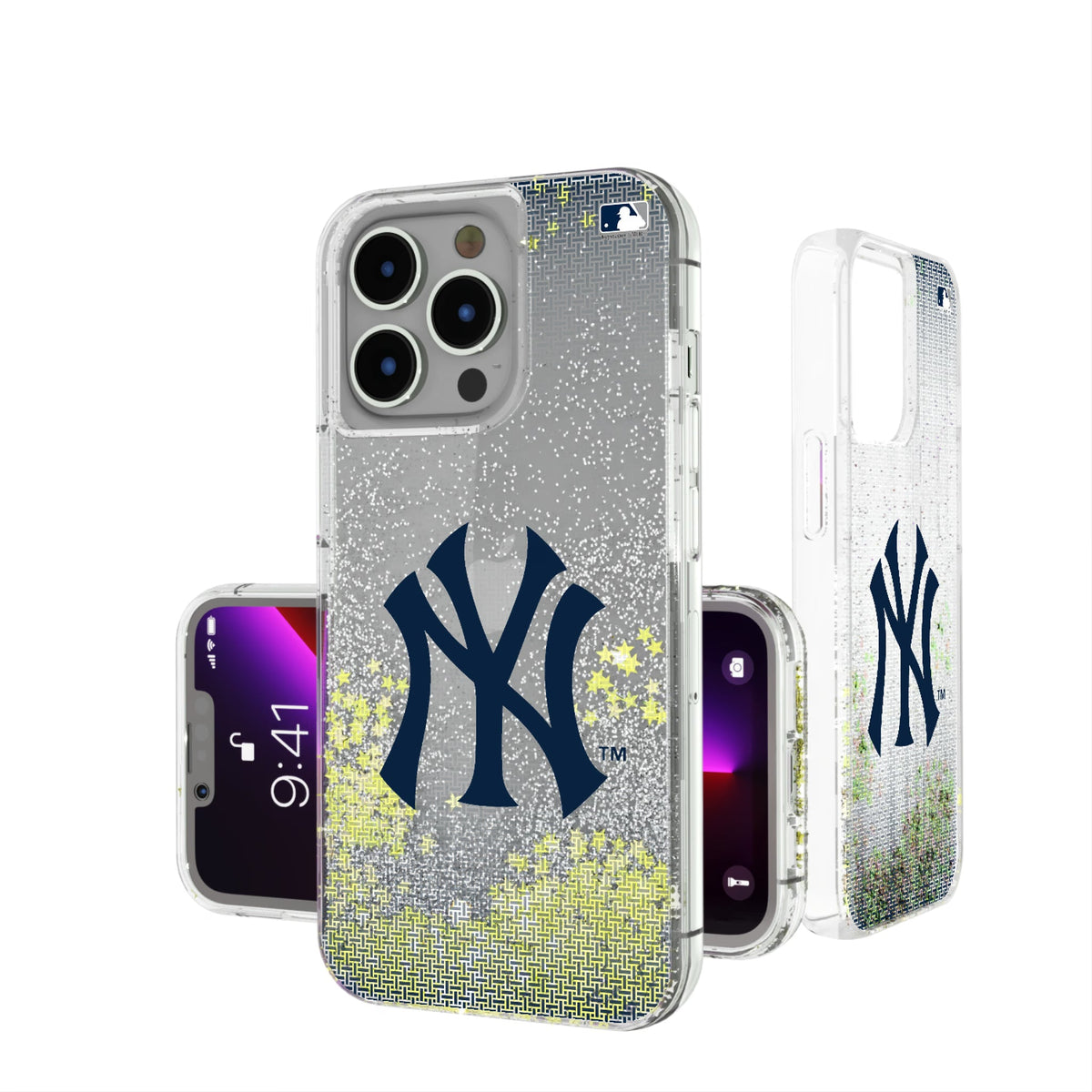 New York Yankees Linen Glitter Phone Case 4