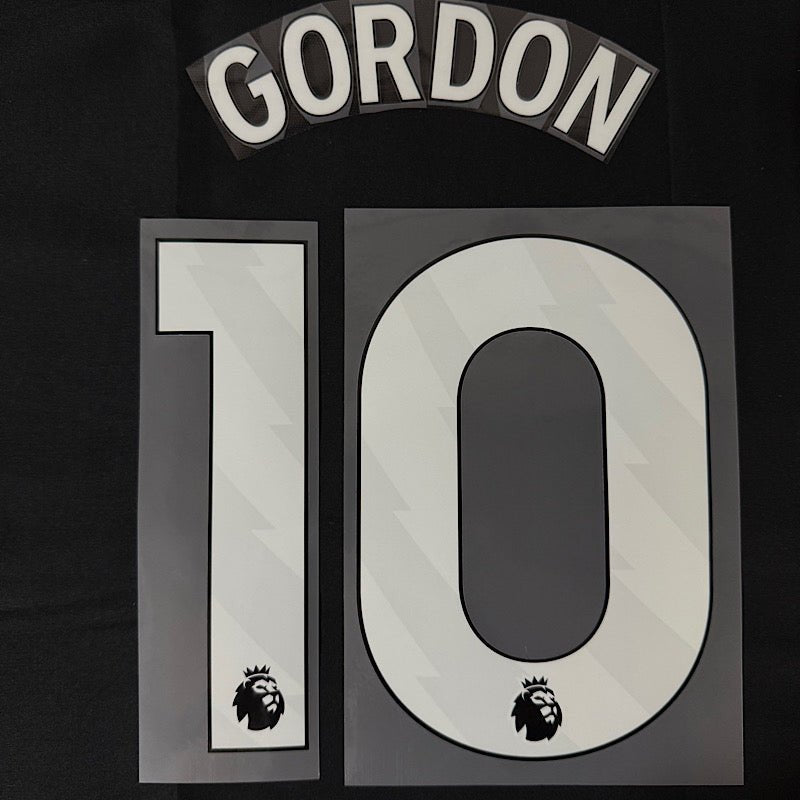 Newcastle 2023-Home GORDON #10 Official Name Set-White 1