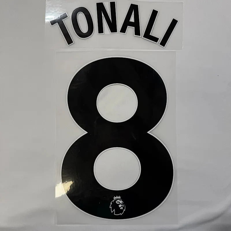 Newcastle 2025-Home TONALI #8 Official Name Set-BLACK 1