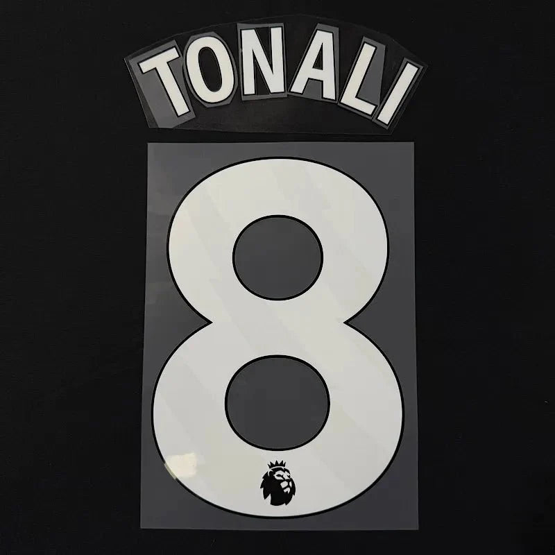 Newcastle 2025-Home TONALI #8 Official Name Set-White 1