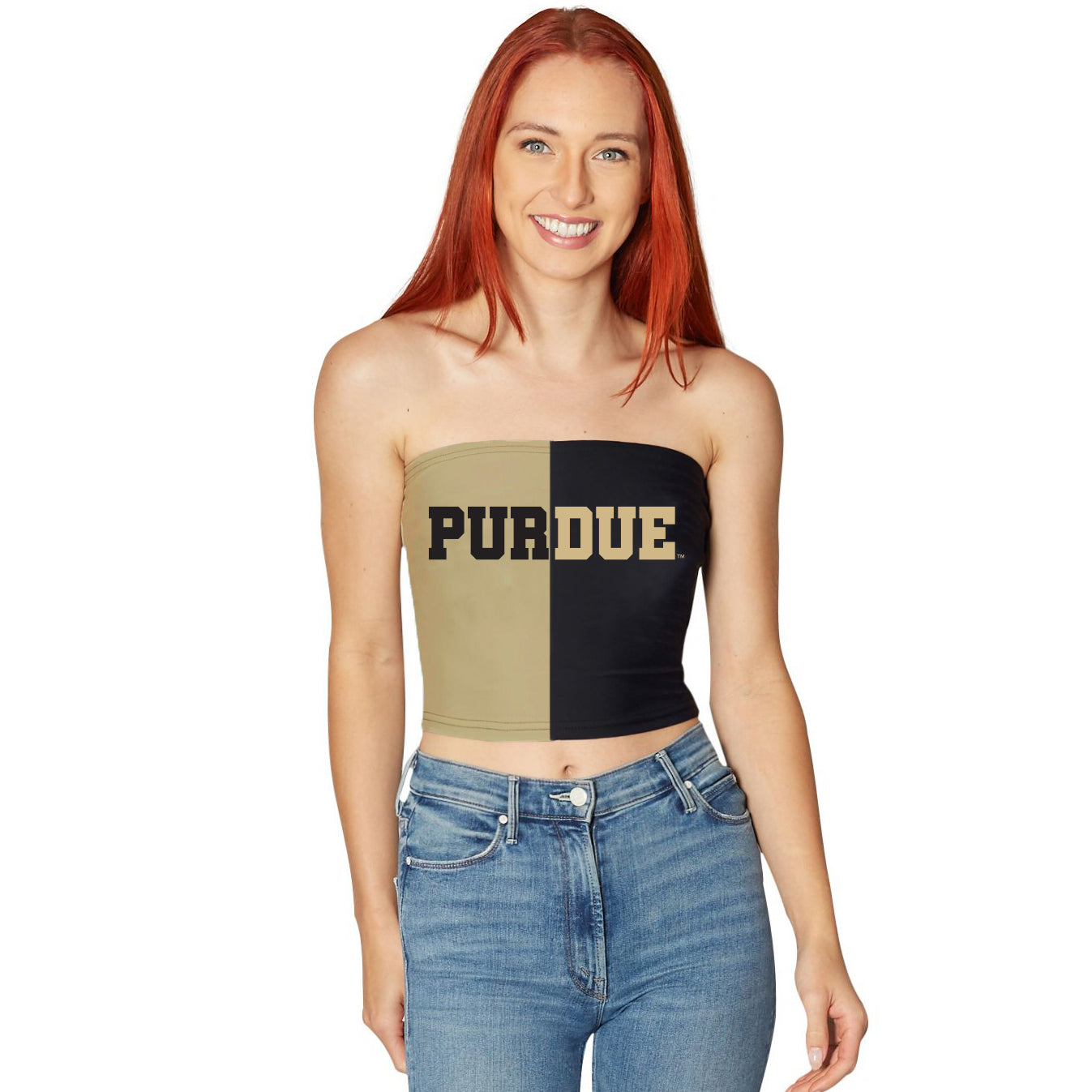 Purdue Two Tone Tube Top | lojobands