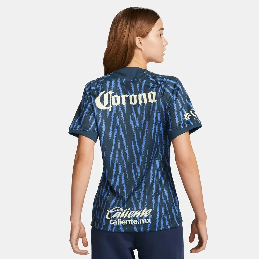Nike 2022-23 Club America Women's Away Jersey - Armory Navy-Lemon 2