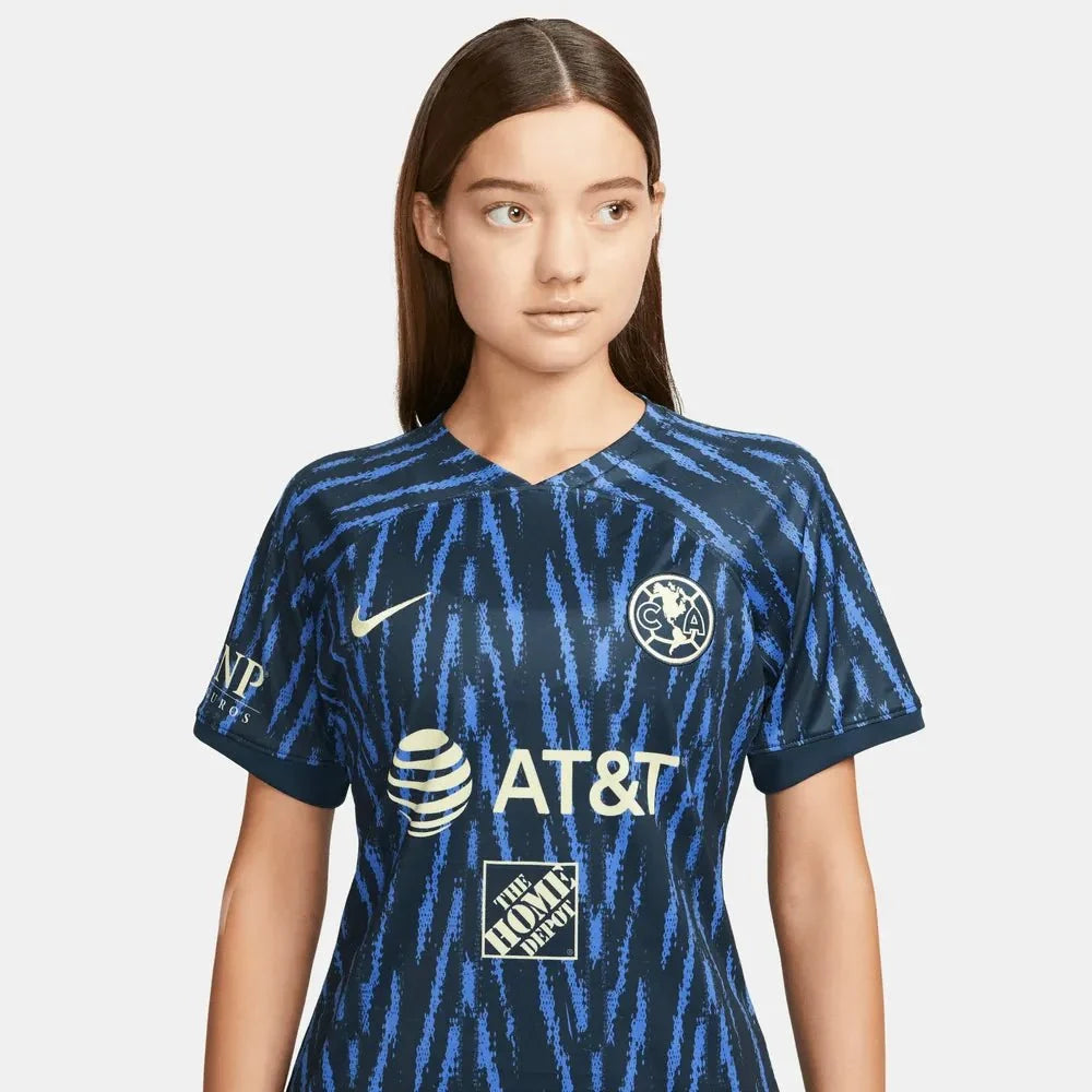Nike 2022-23 Club America Women's Away Jersey - Armory Navy-Lemon 3
