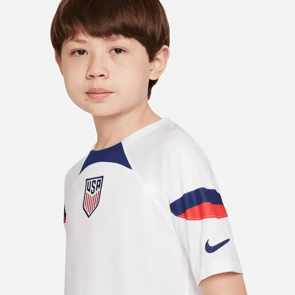 Nike 2022-23 USMNT Home Youth Jersey White-Loyal Blue 5
