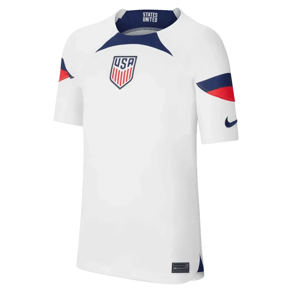 Nike 2022-23 USMNT Home Youth Jersey White-Loyal Blue 2