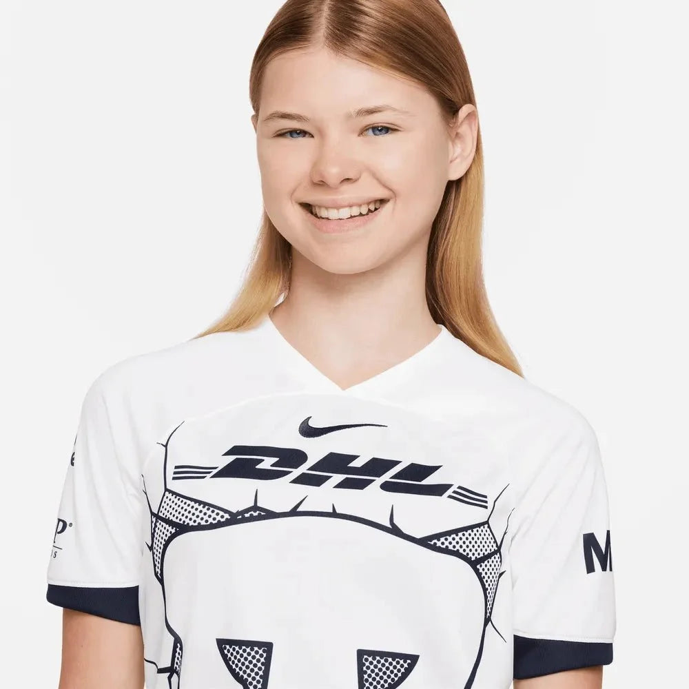 Nike 2023-24 Pumas Youth Home Jersey 3