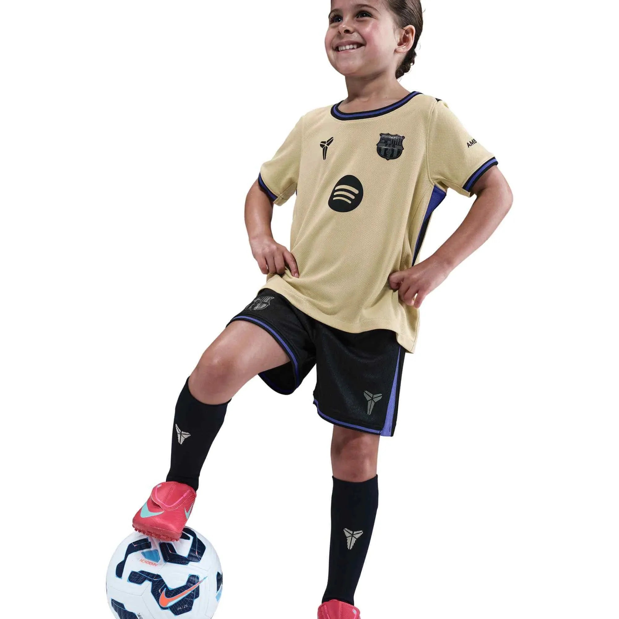 Nike 2025-26 Barcelona Little Kids' Stadium Away Kit 4