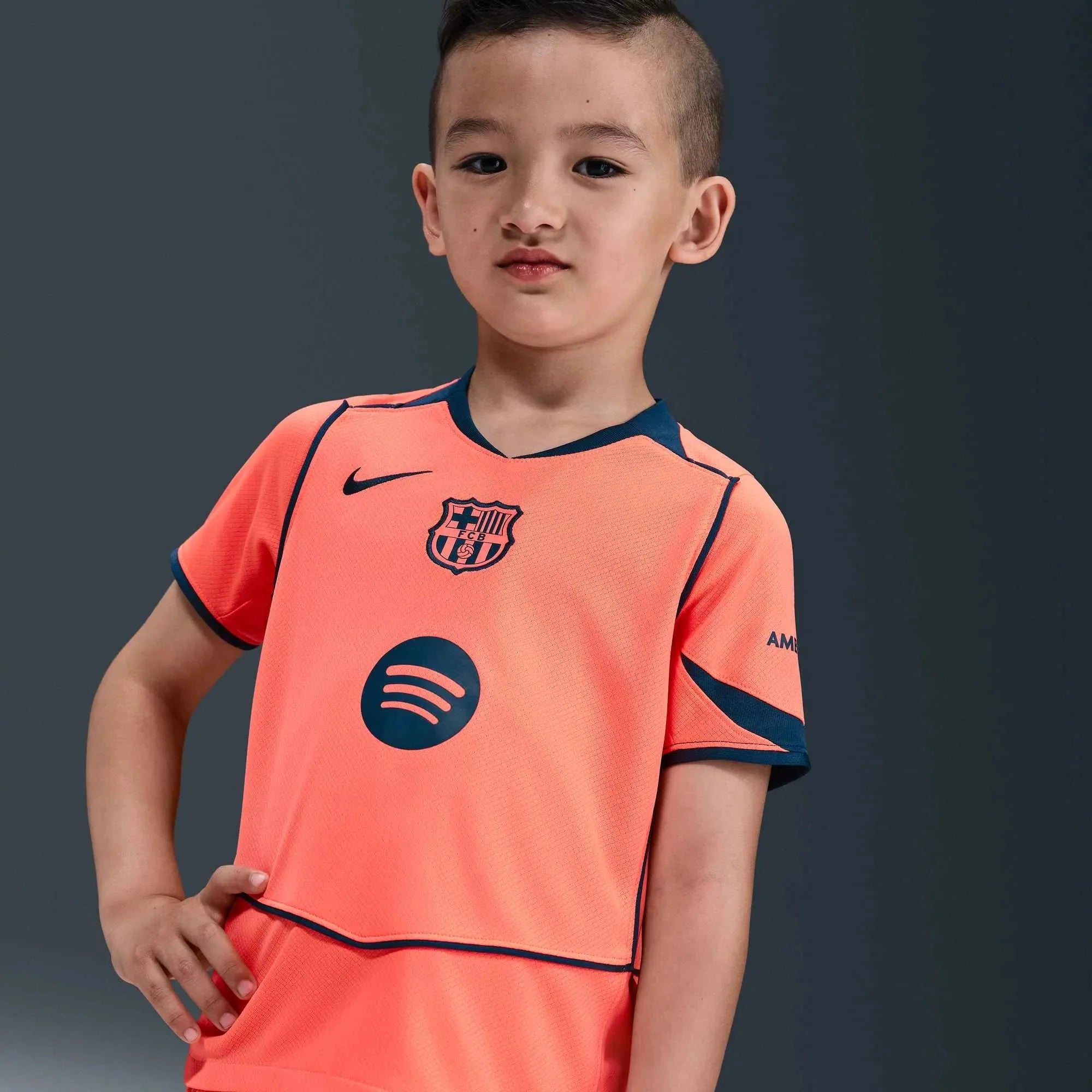 Nike 2025-26 Barcelona Little Kids' Stadium Third Kit 6