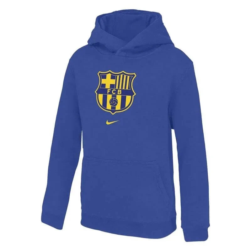 Nike 2025-26 Barcelona Youth Club Fleece Pullover Hoody 1