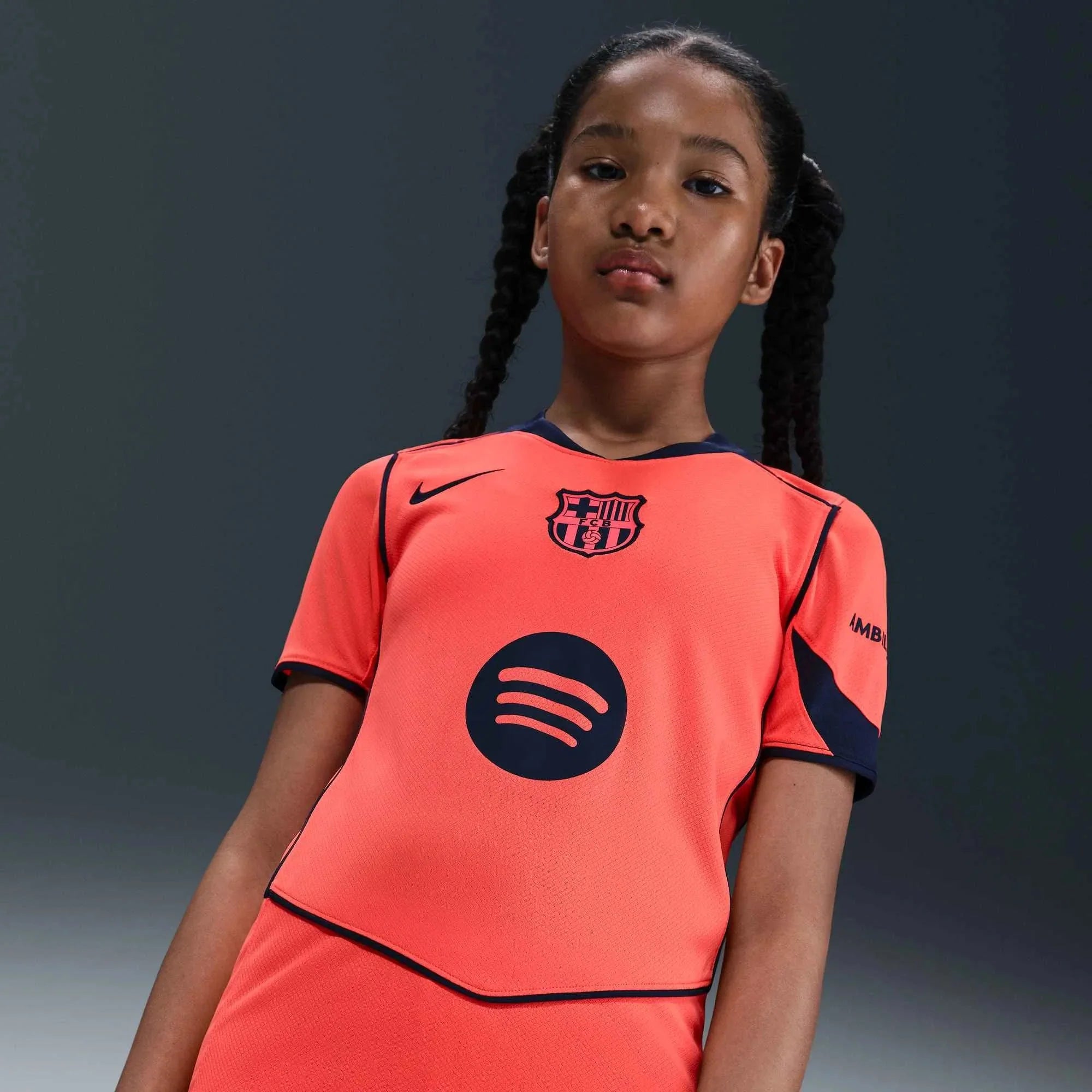 Nike 2025-26 Barcelona Youth Stadium Third Soccer Jersey 5