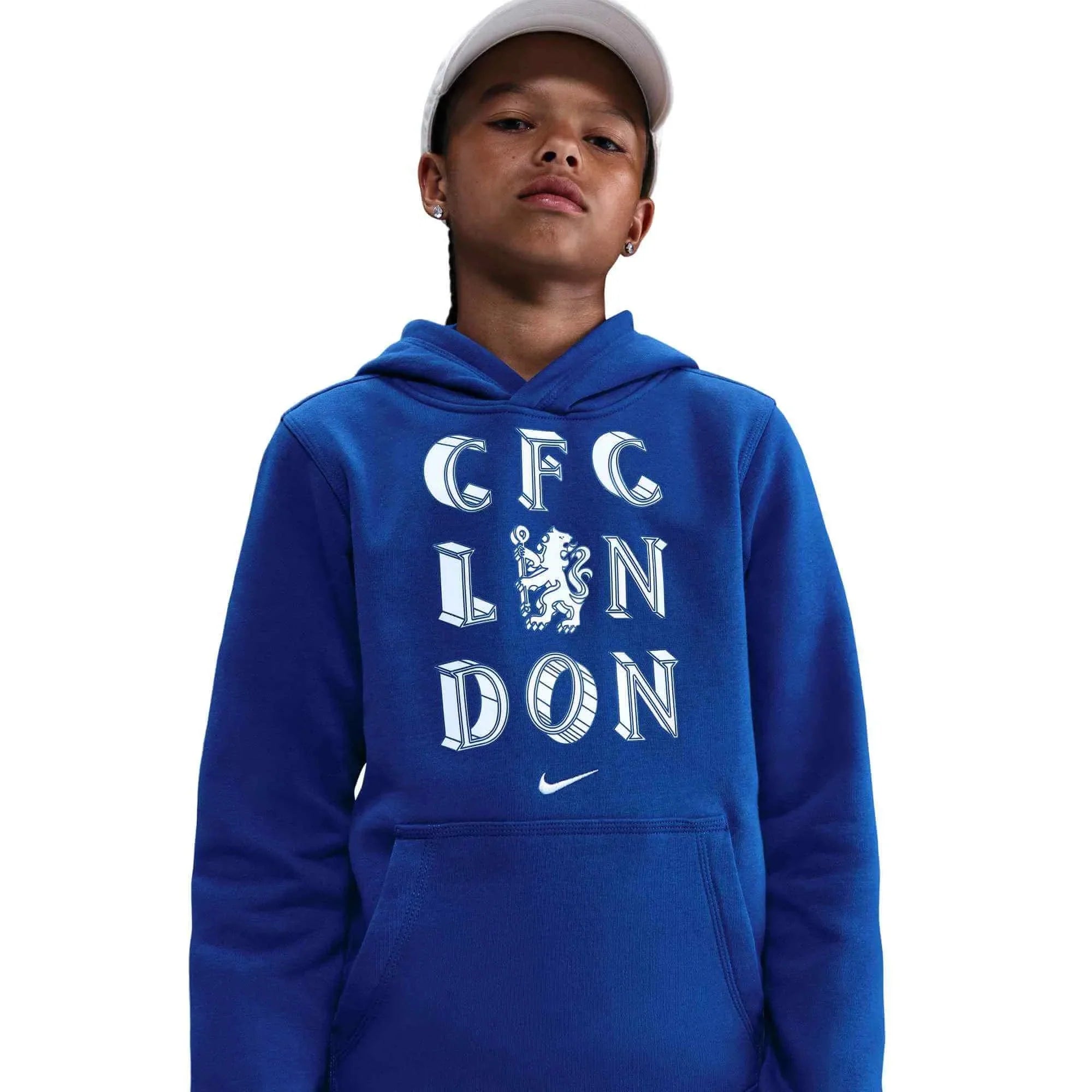 Nike 2025-26 Chelsea Youth Club Pullover Hoodie 3