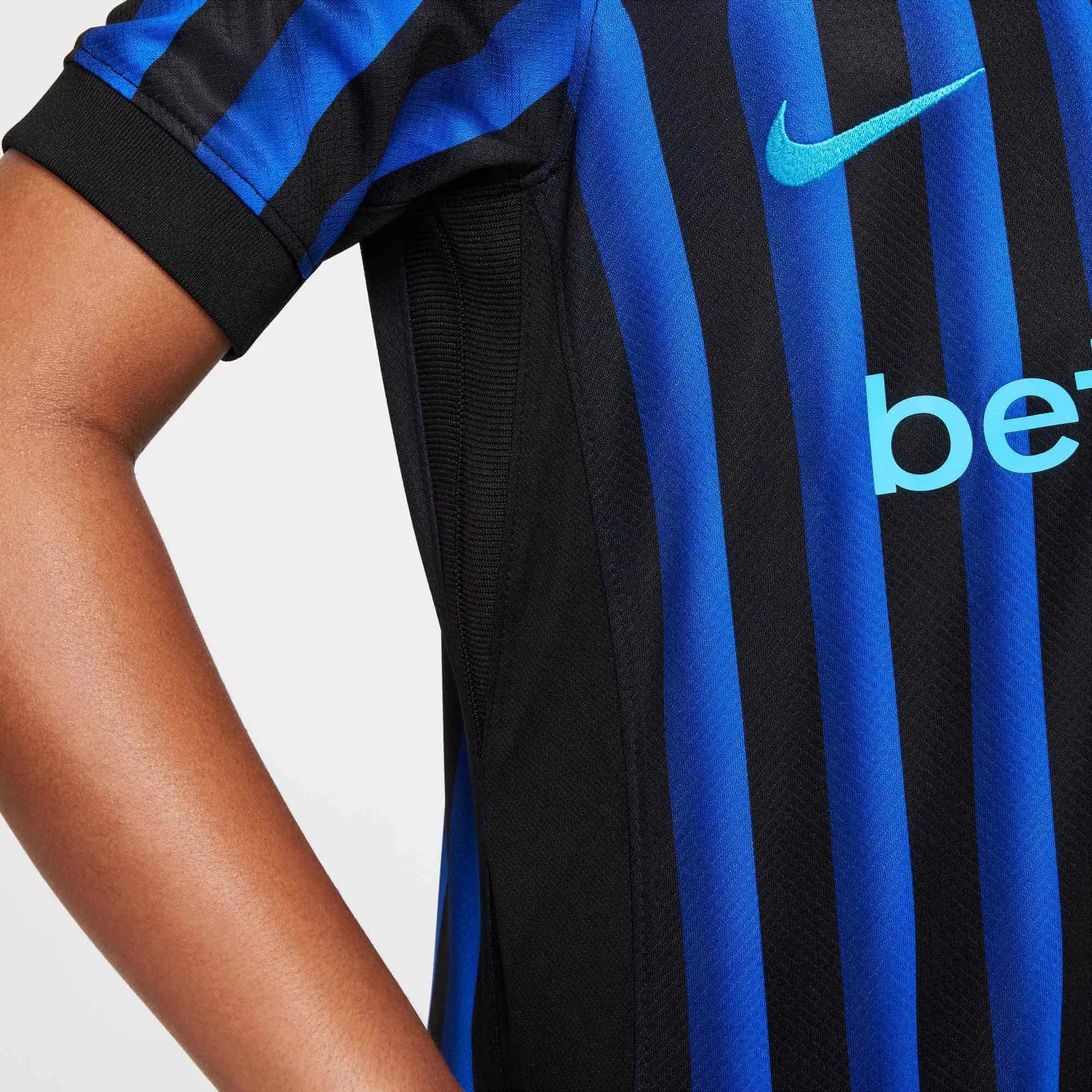 Nike 2025-26 Inter Milan Youth Stadium Home Soccer Jersey 7
