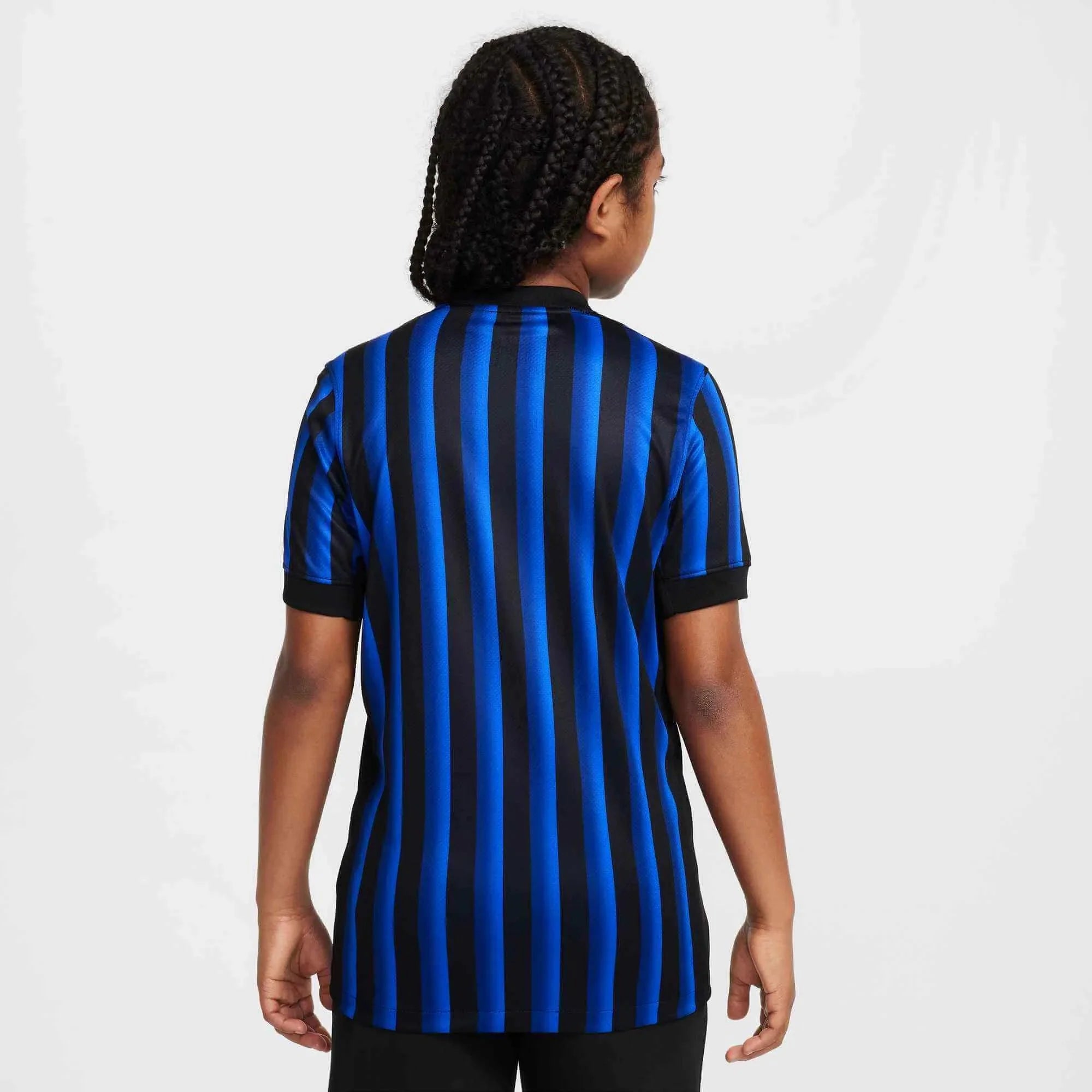 Nike 2025-26 Inter Milan Youth Stadium Home Soccer Jersey 4