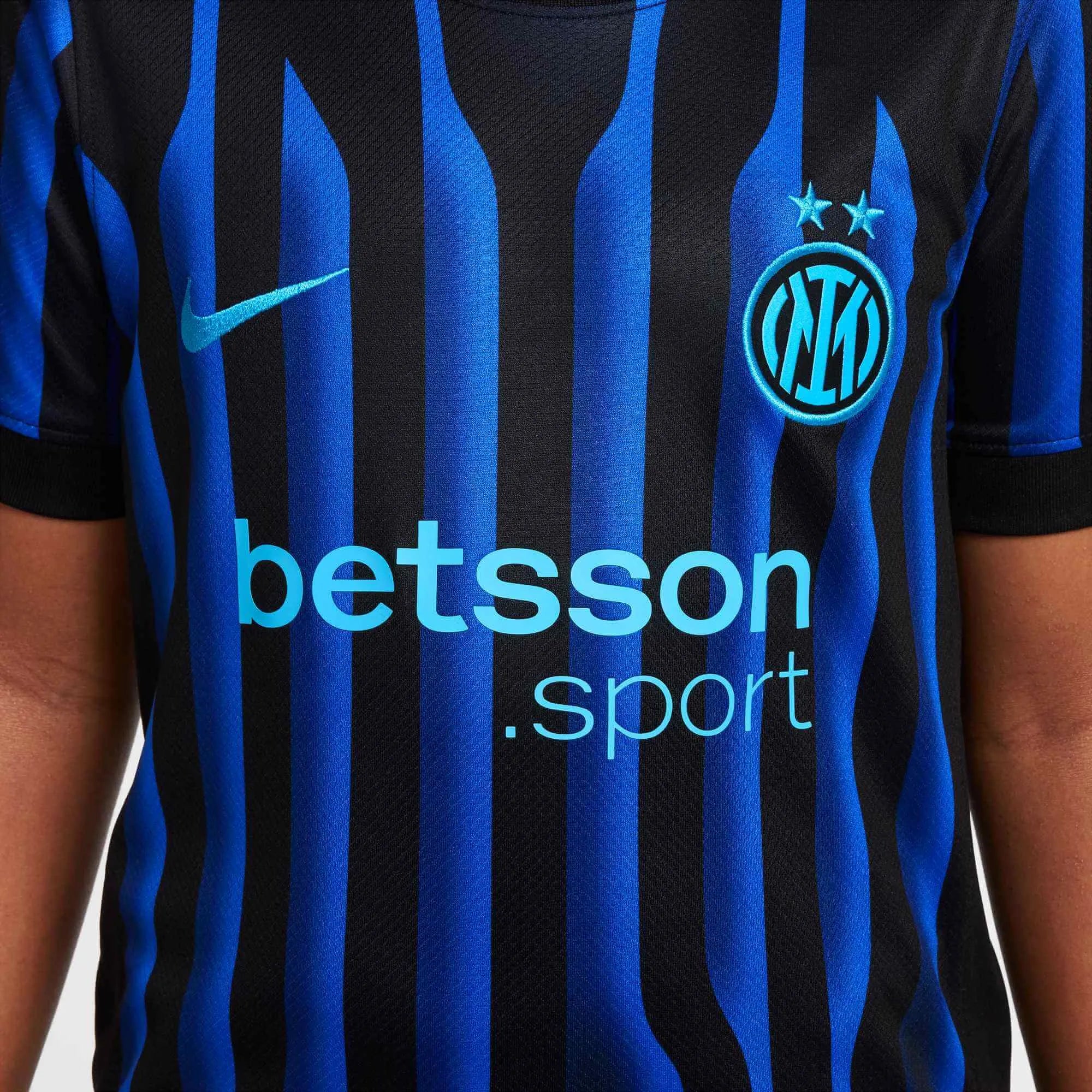 Nike 2025-26 Inter Milan Youth Stadium Home Soccer Jersey 6