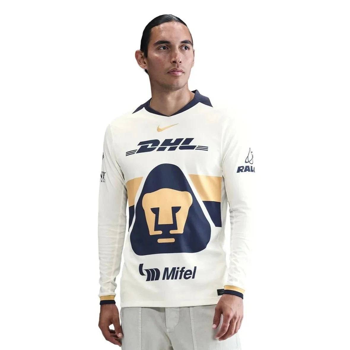 Nike 2025-26 Pumas Men's Stadium Home Long-Sleeve Soccer Jersey 1