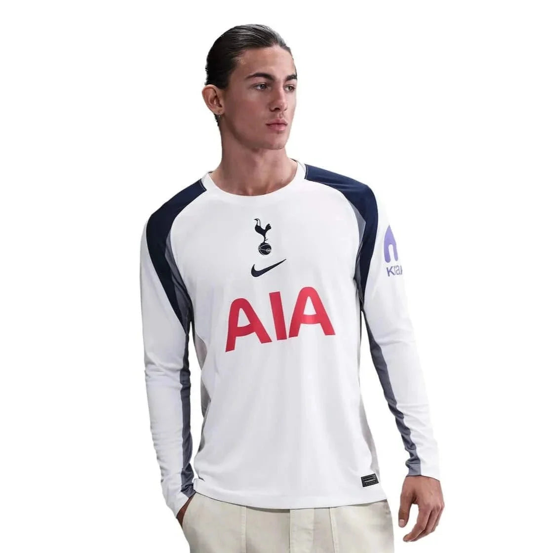 Nike 2025-26 Tottenham Men's Stadium Home Long-Sleeve Soccer Jersey 3