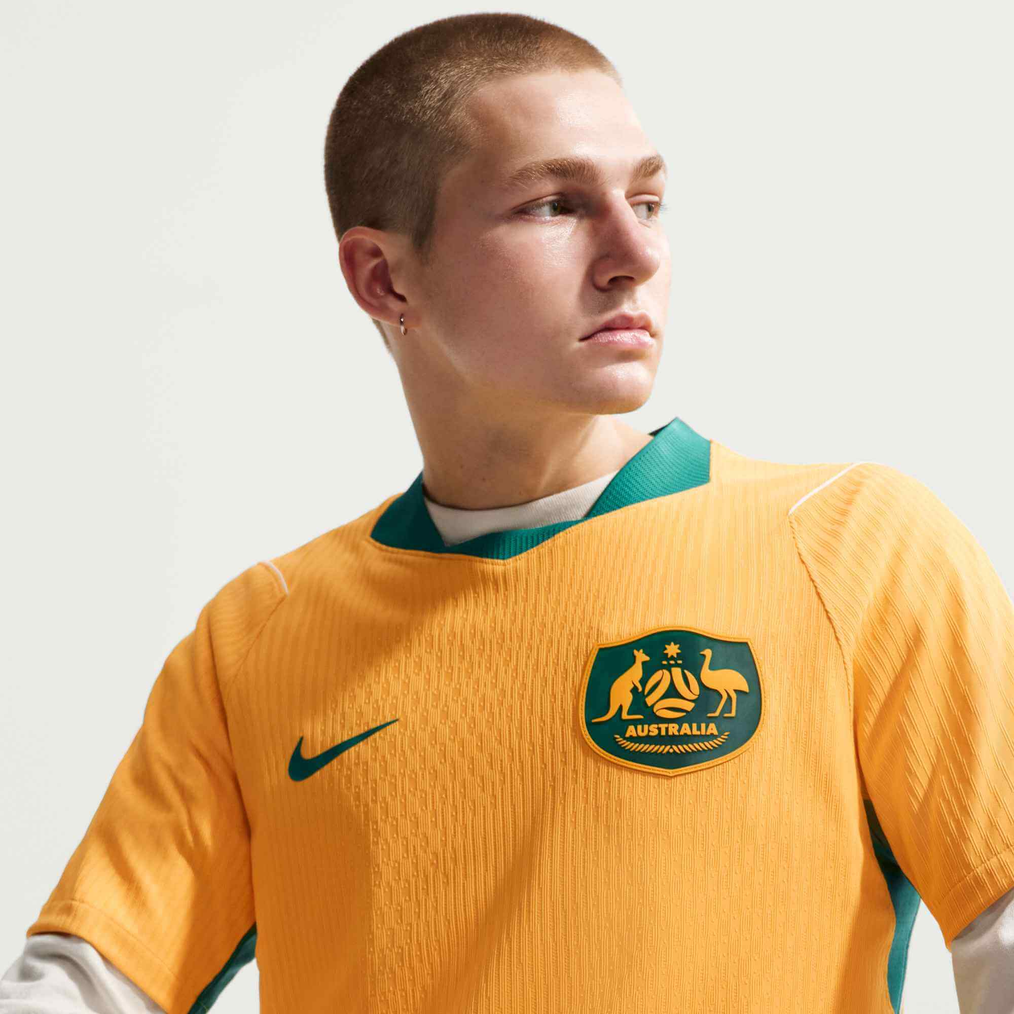 Nike 2026 Australia Men's Authentic Home Soccer Jersey 8
