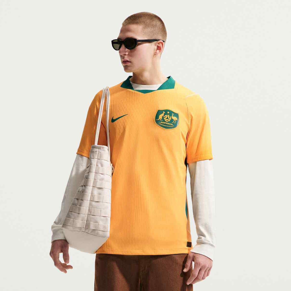 Nike 2026 Australia Men's Authentic Home Soccer Jersey 4