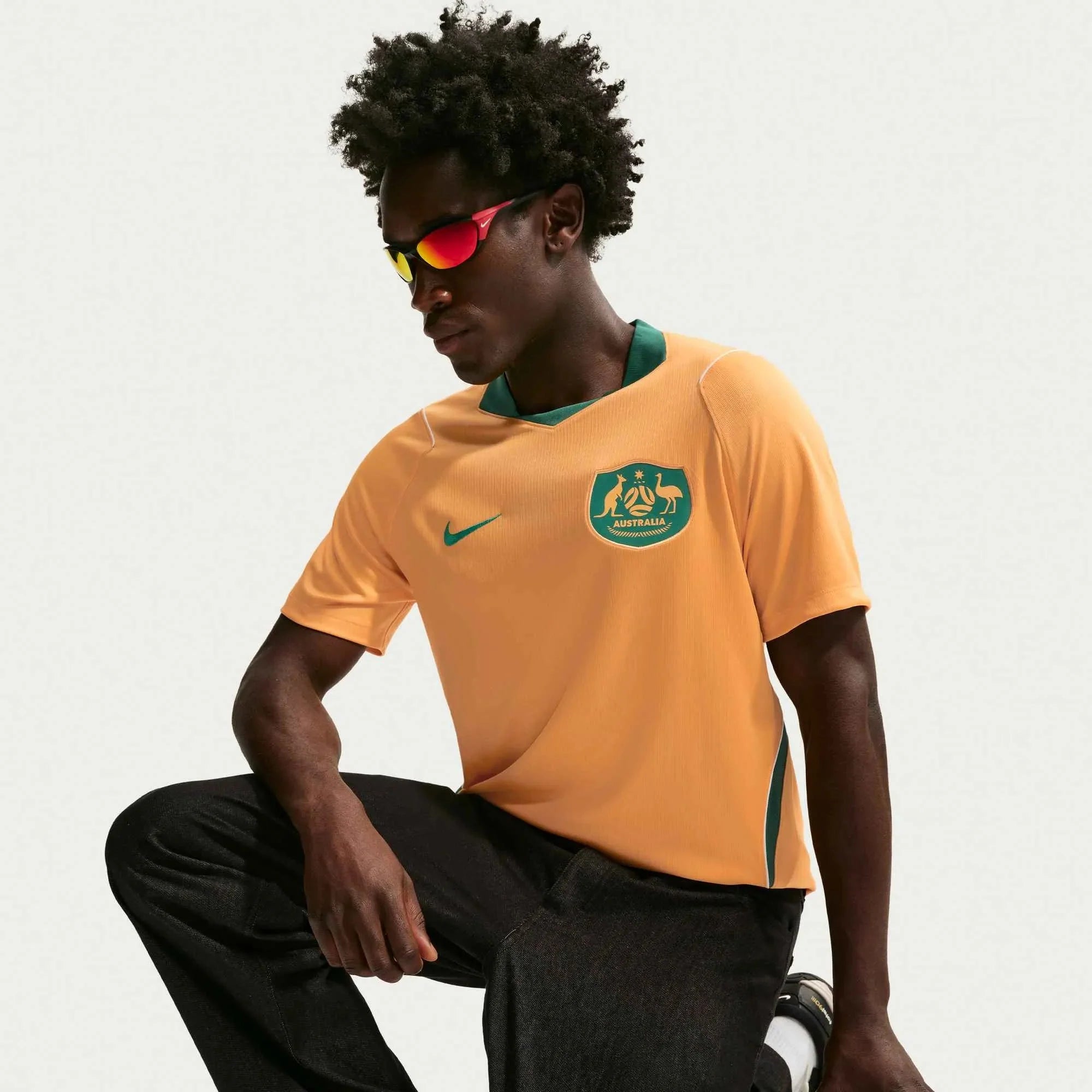 Nike 2026 Australia Men's Stadium Home Soccer Jersey 3