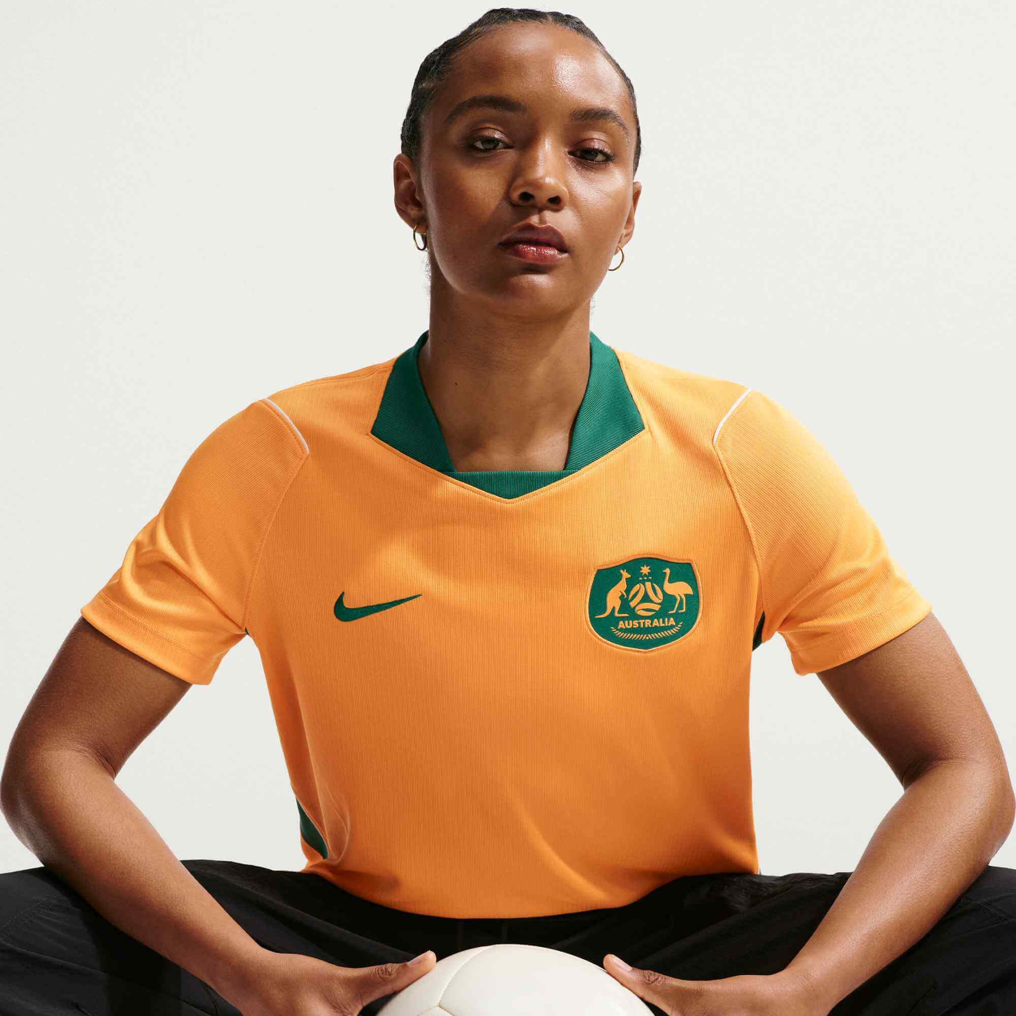 Nike 2026 Australia Women's Stadium Home Soccer Jersey 4