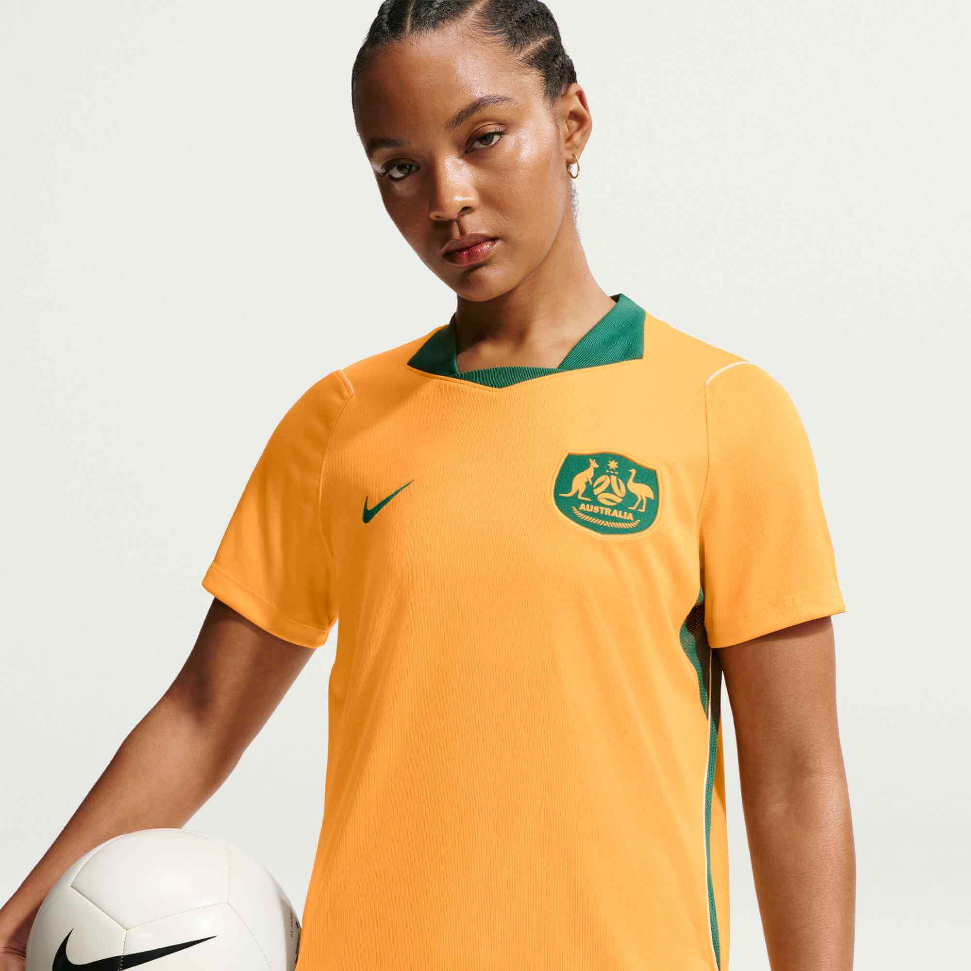 Nike 2026 Australia Women's Stadium Home Soccer Jersey 3