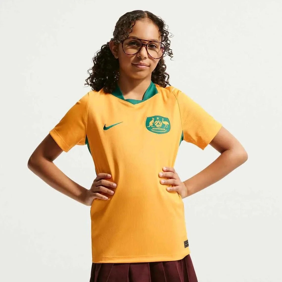 Nike 2026 Australia Youth Stadium Home Soccer Jersey 2