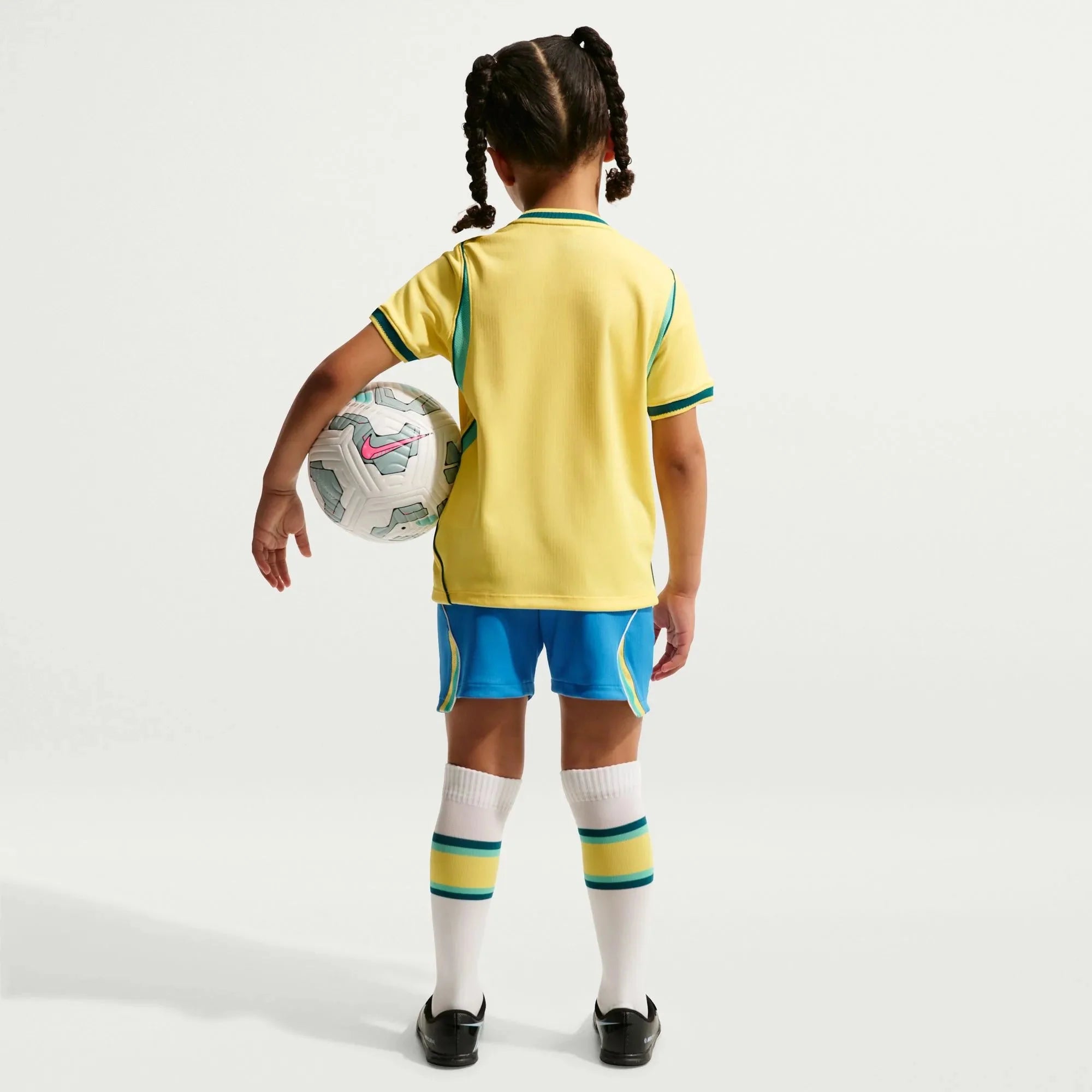 Nike 2026 Brazil Little Kids' Stadium Home Kit 4