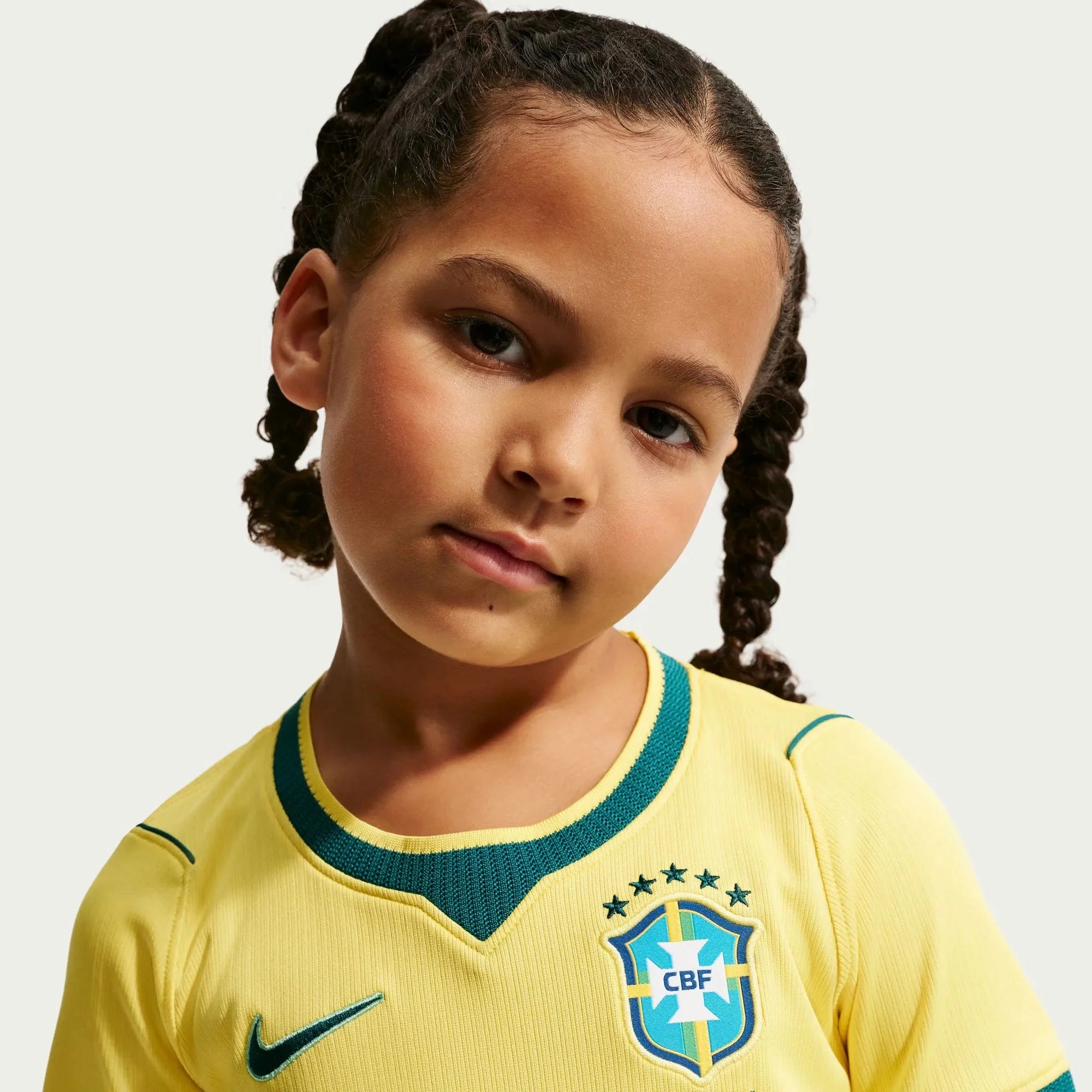 Nike 2026 Brazil Little Kids' Stadium Home Kit 8