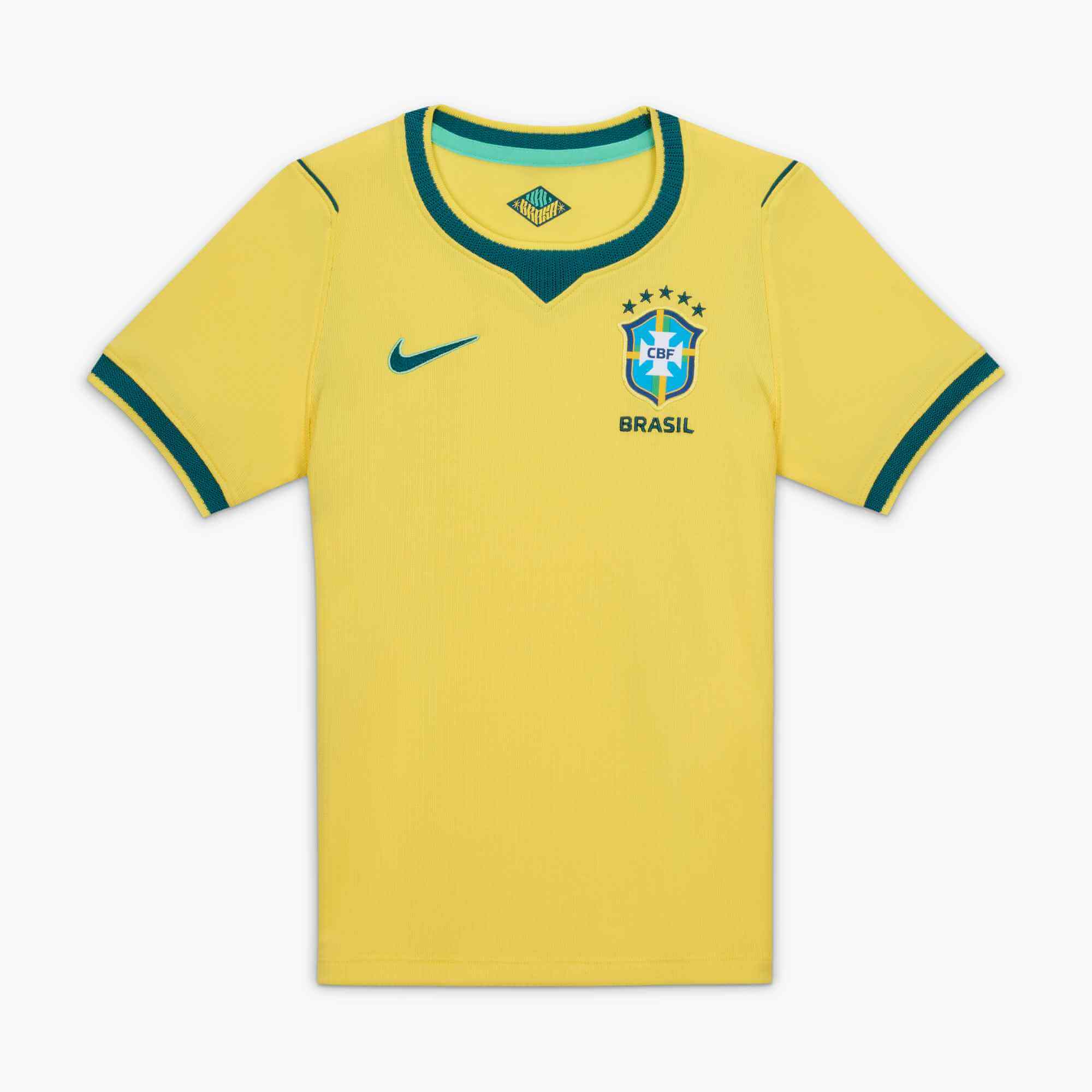 Nike 2026 Brazil Little Kids' Stadium Home Soccer Jersey 1