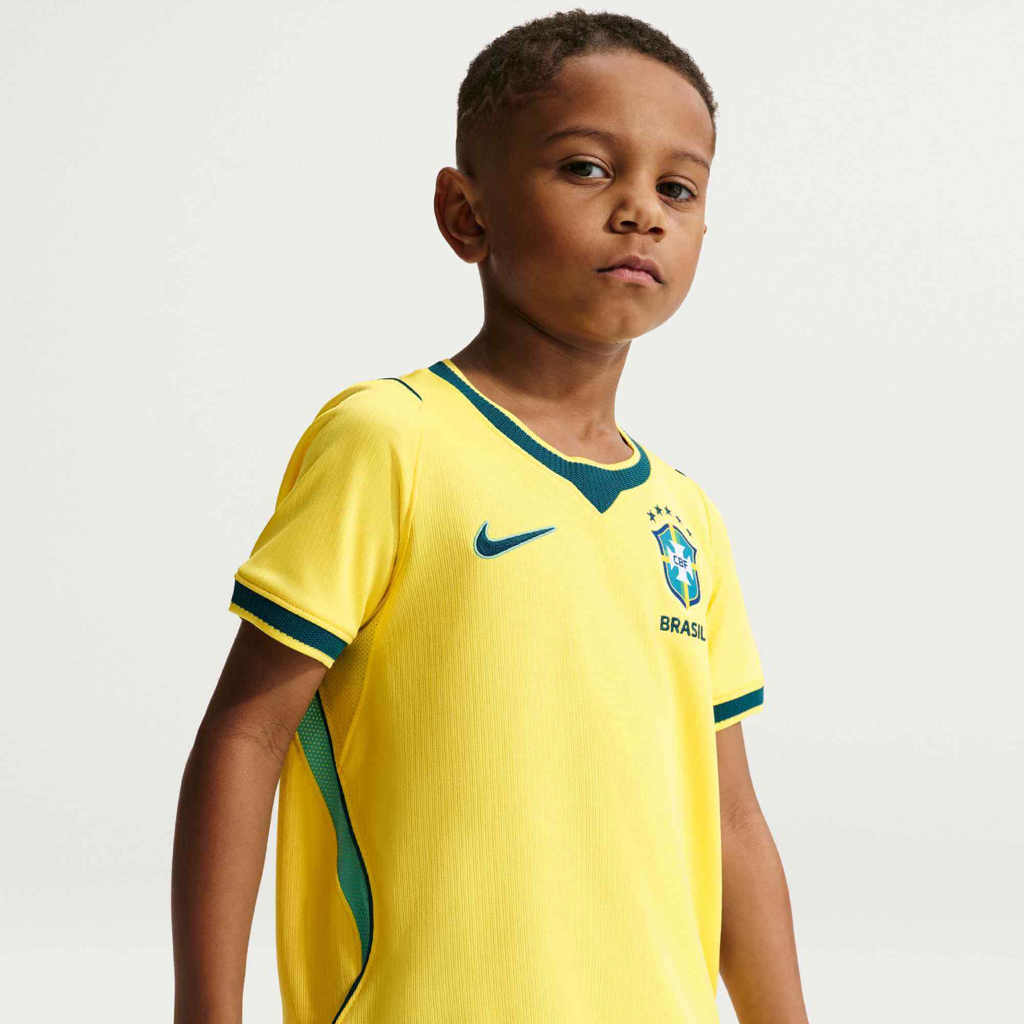 Nike 2026 Brazil Little Kids' Stadium Home Soccer Jersey 5