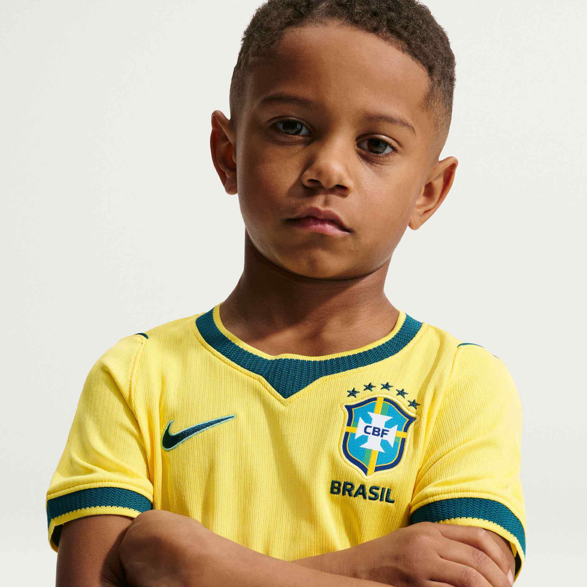 Nike 2026 Brazil Little Kids' Stadium Home Soccer Jersey 6