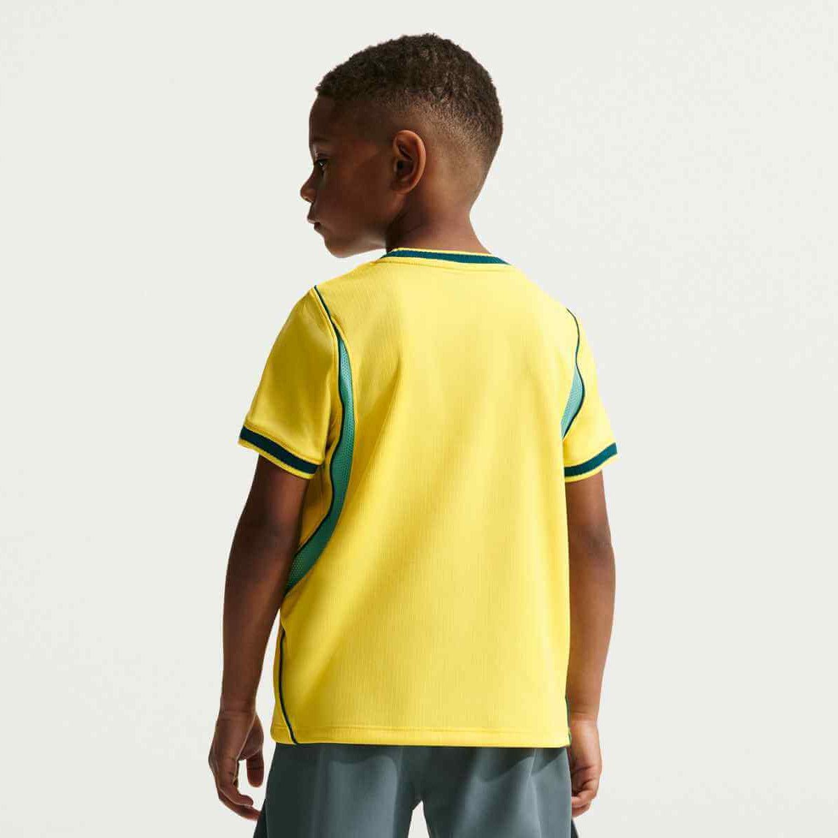 Nike 2026 Brazil Little Kids' Stadium Home Soccer Jersey 4