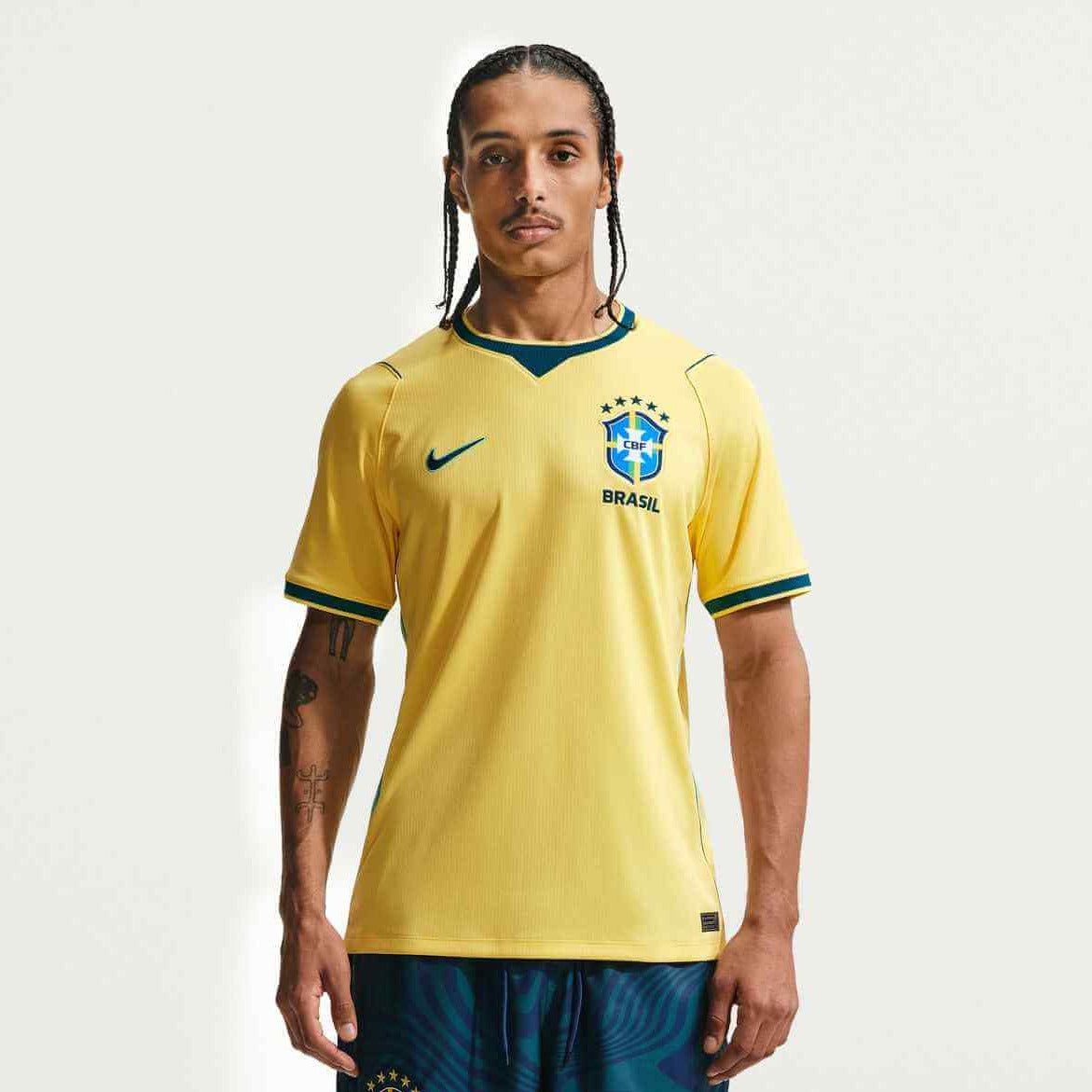 Nike 2026 Brazil Men's Stadium Home Soccer Jersey 3