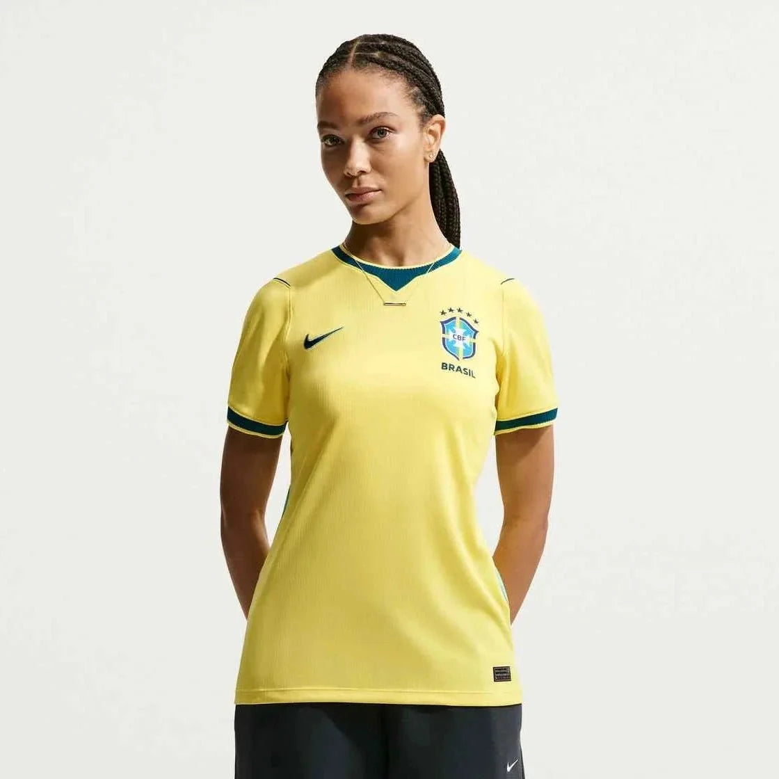 Nike 2026 Brazil Women's Stadium Home Soccer Jersey 3
