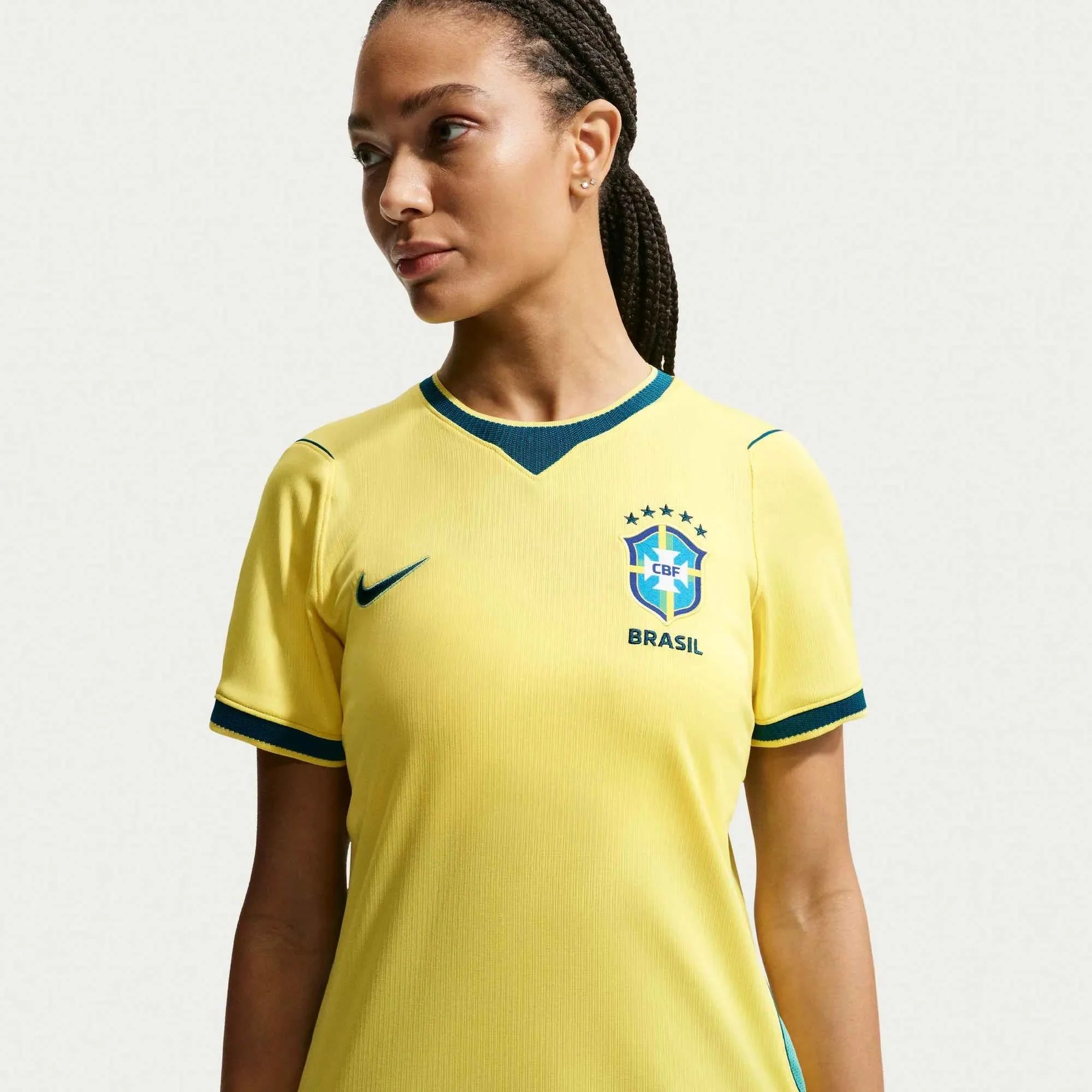 Nike 2026 Brazil Women's Stadium Home Soccer Jersey 6
