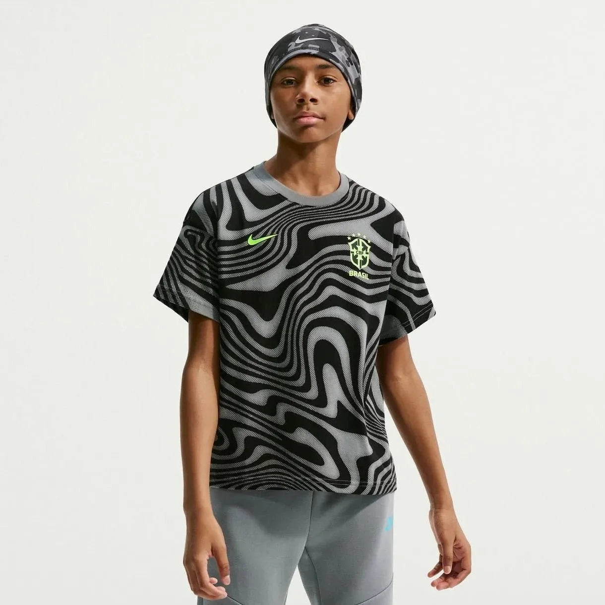 Nike 2026 Brazil Youth All Over Print Tee 1