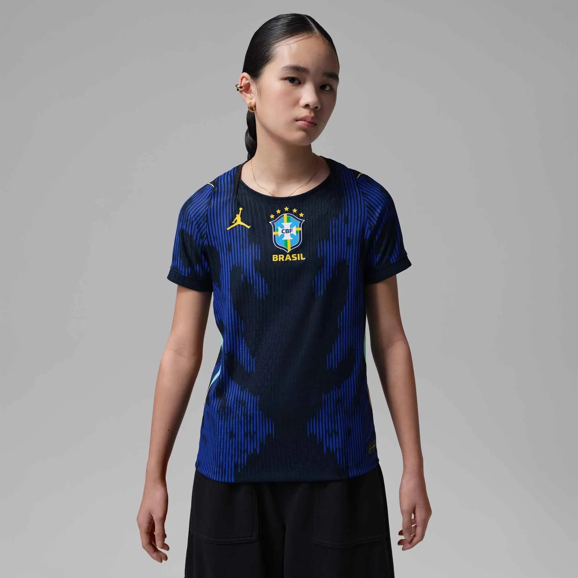 Nike 2026 Brazil Youth Authentic Away Soccer Jersey 3