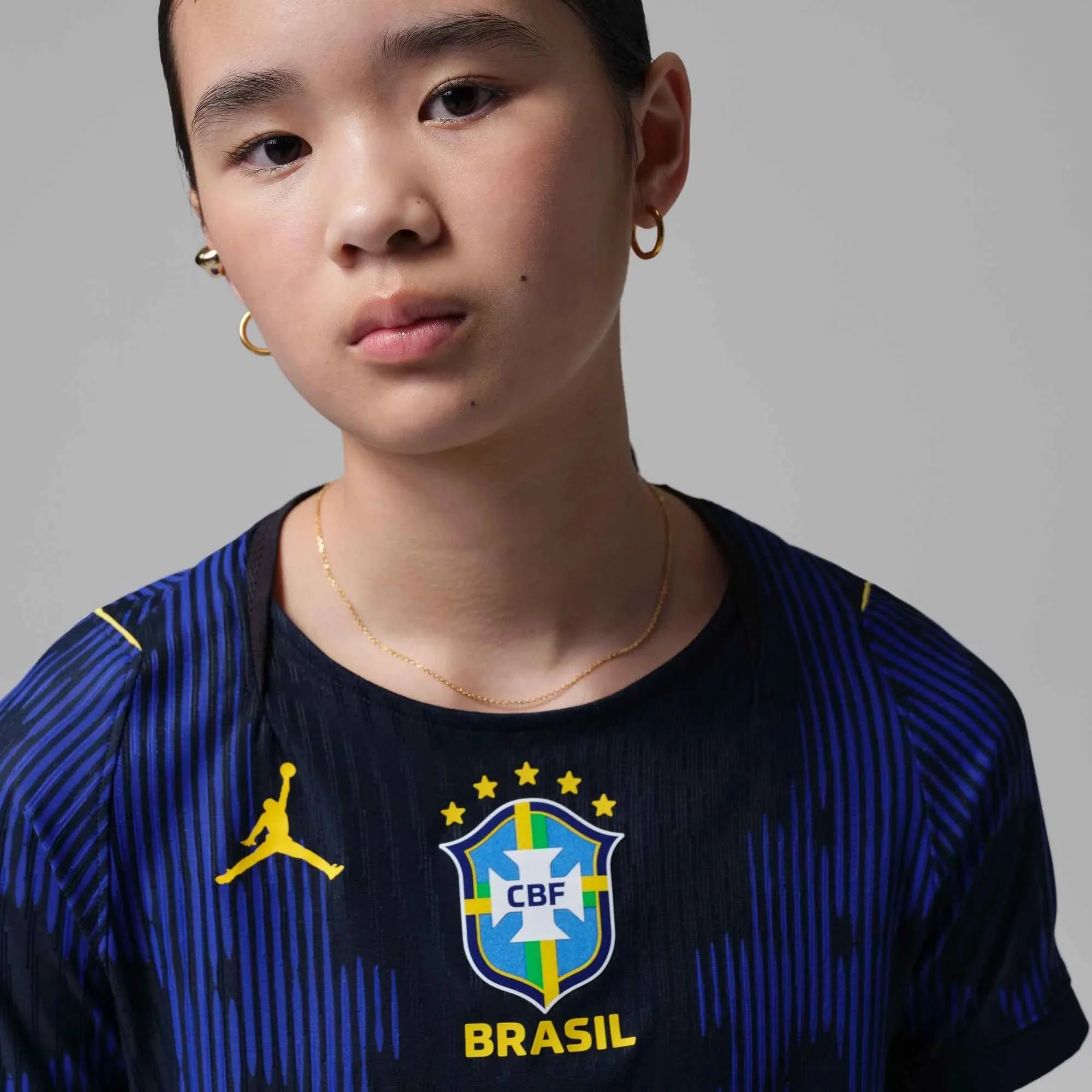 Nike 2026 Brazil Youth Authentic Away Soccer Jersey 5