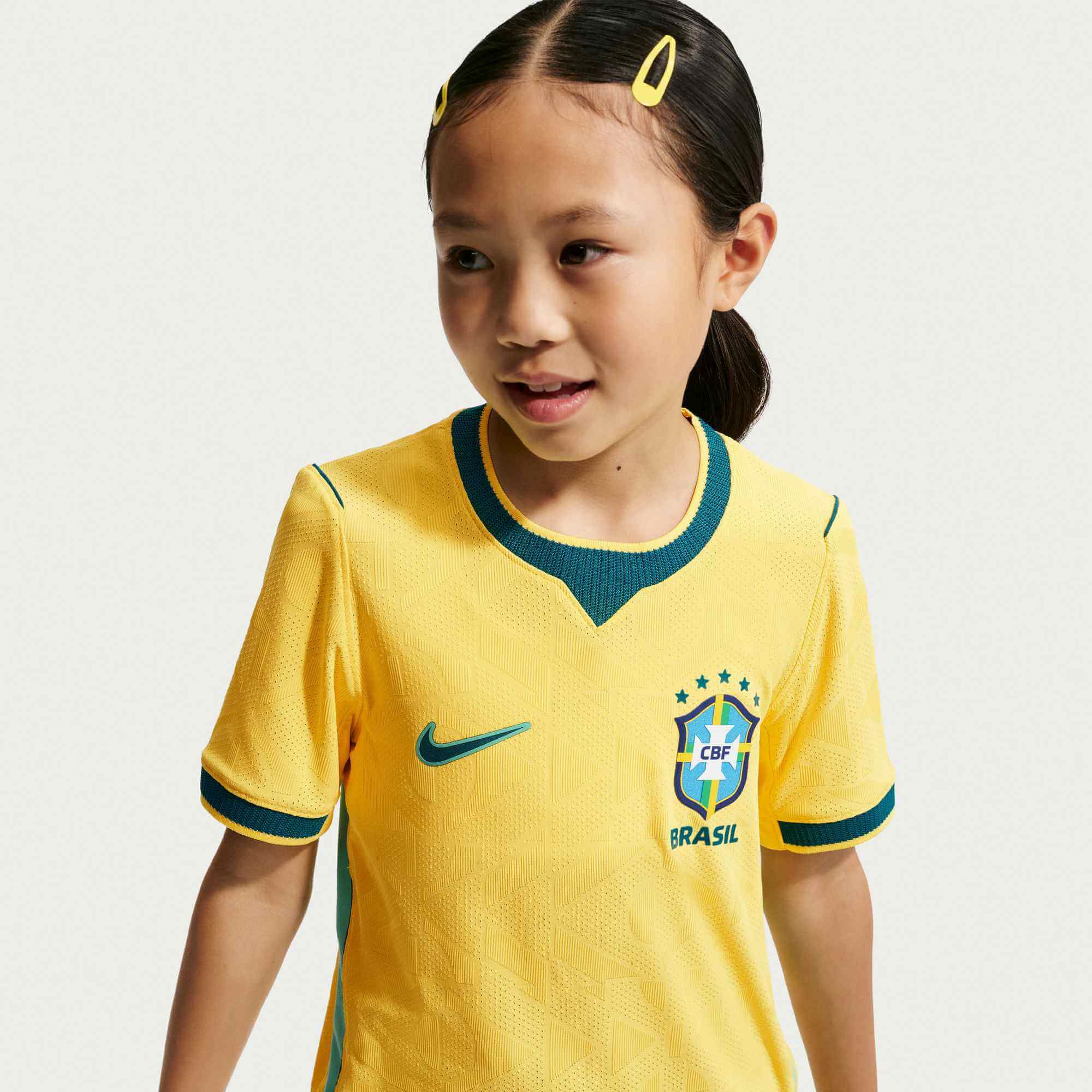 Nike 2026 Brazil Youth Authentic Home Soccer Jersey 4