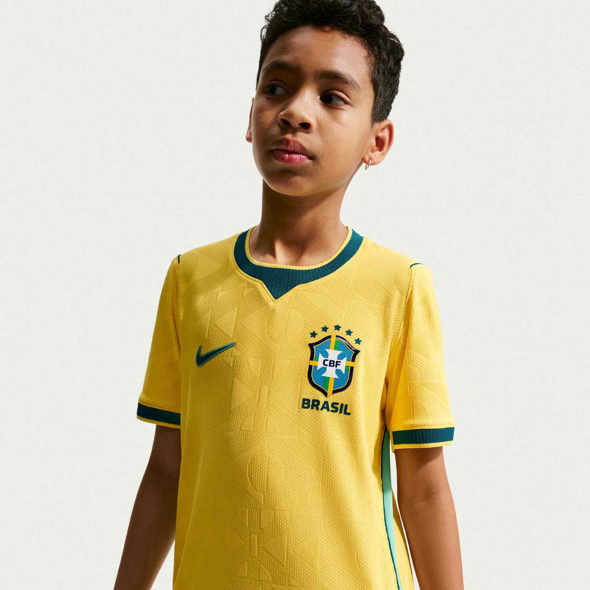 Nike 2026 Brazil Youth Authentic Home Soccer Jersey 6