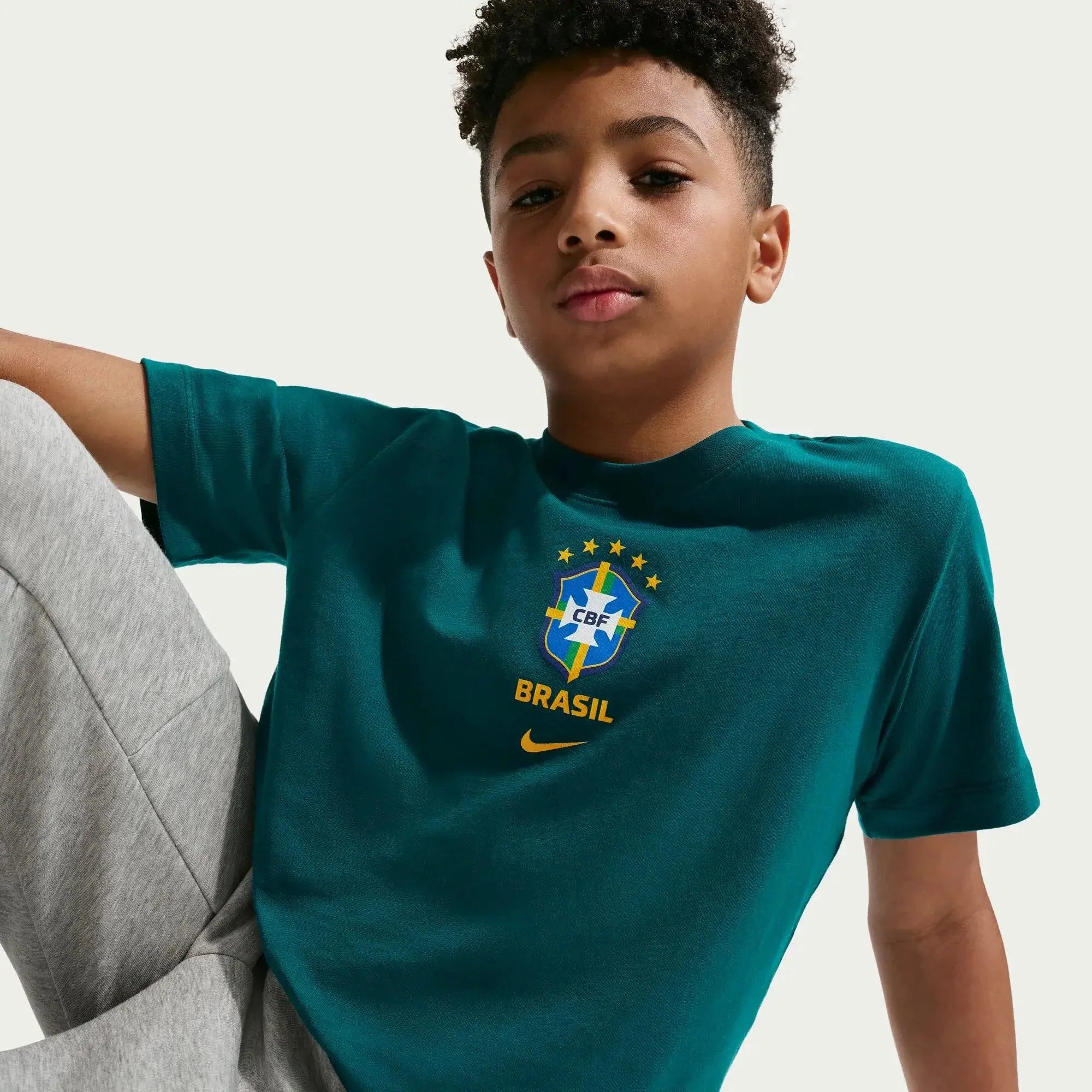 Nike 2026 Brazil Youth Crest Tee 4