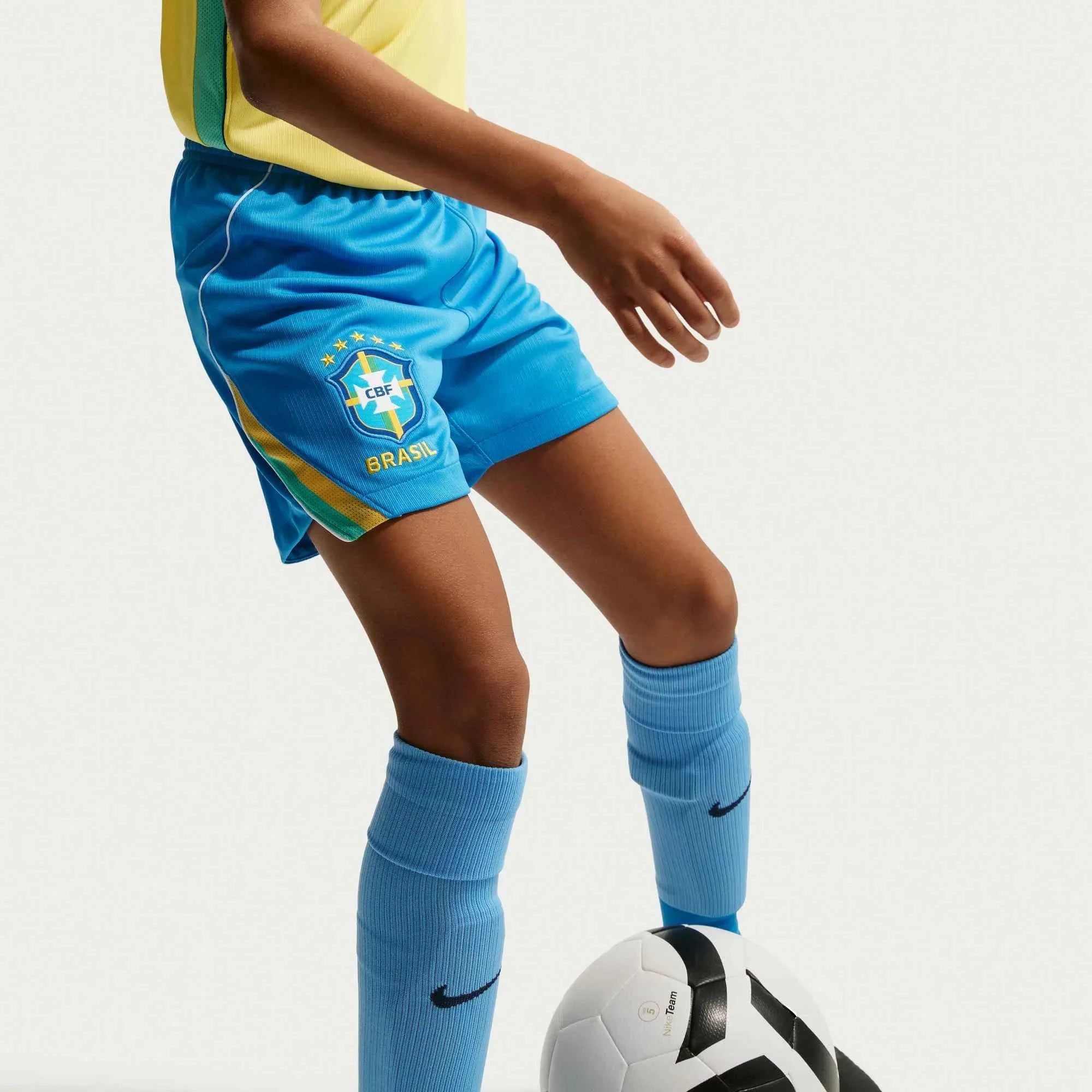 Nike 2026 Brazil Youth Stadium Home Shorts 3